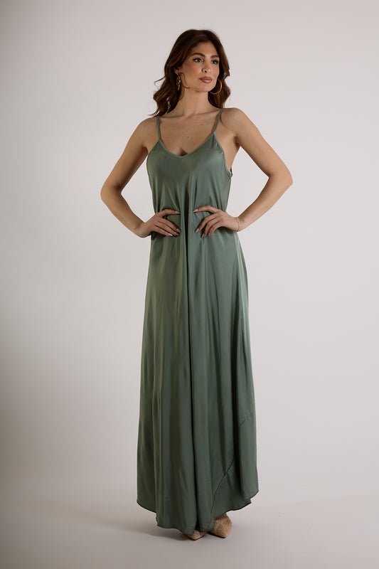 ABITO VISCOSA|Colore:Militare