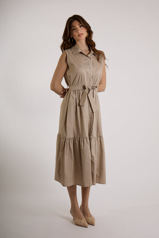 ABITO CHEMISIER FIOCCO|Colore:Sabbia
