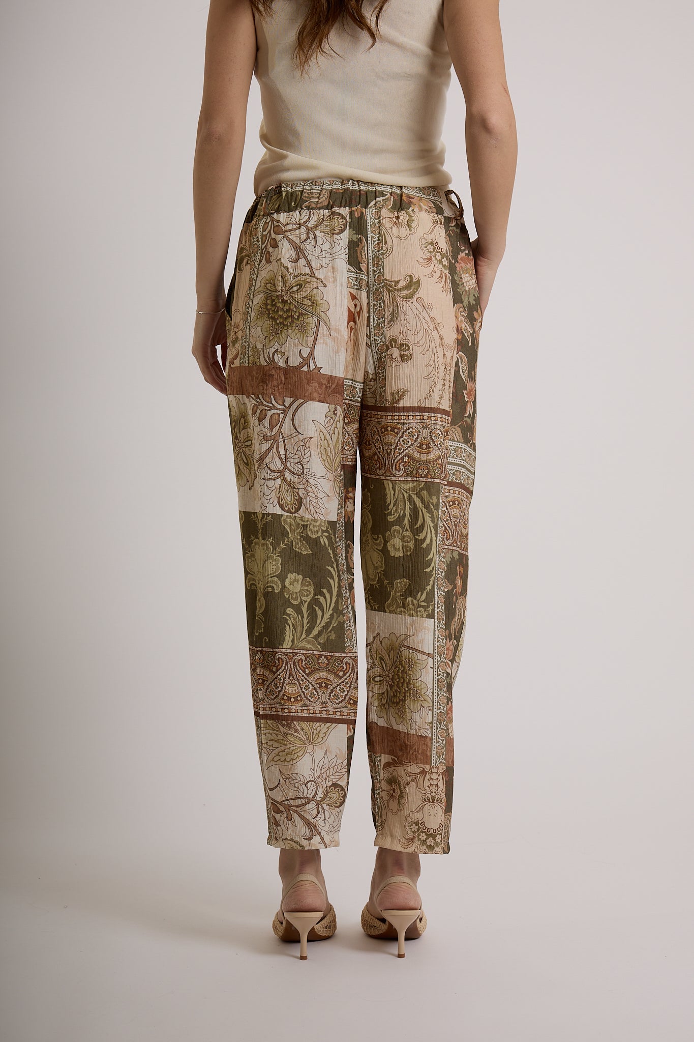 PANTALONE IN FANTASIA|Colore:Militare