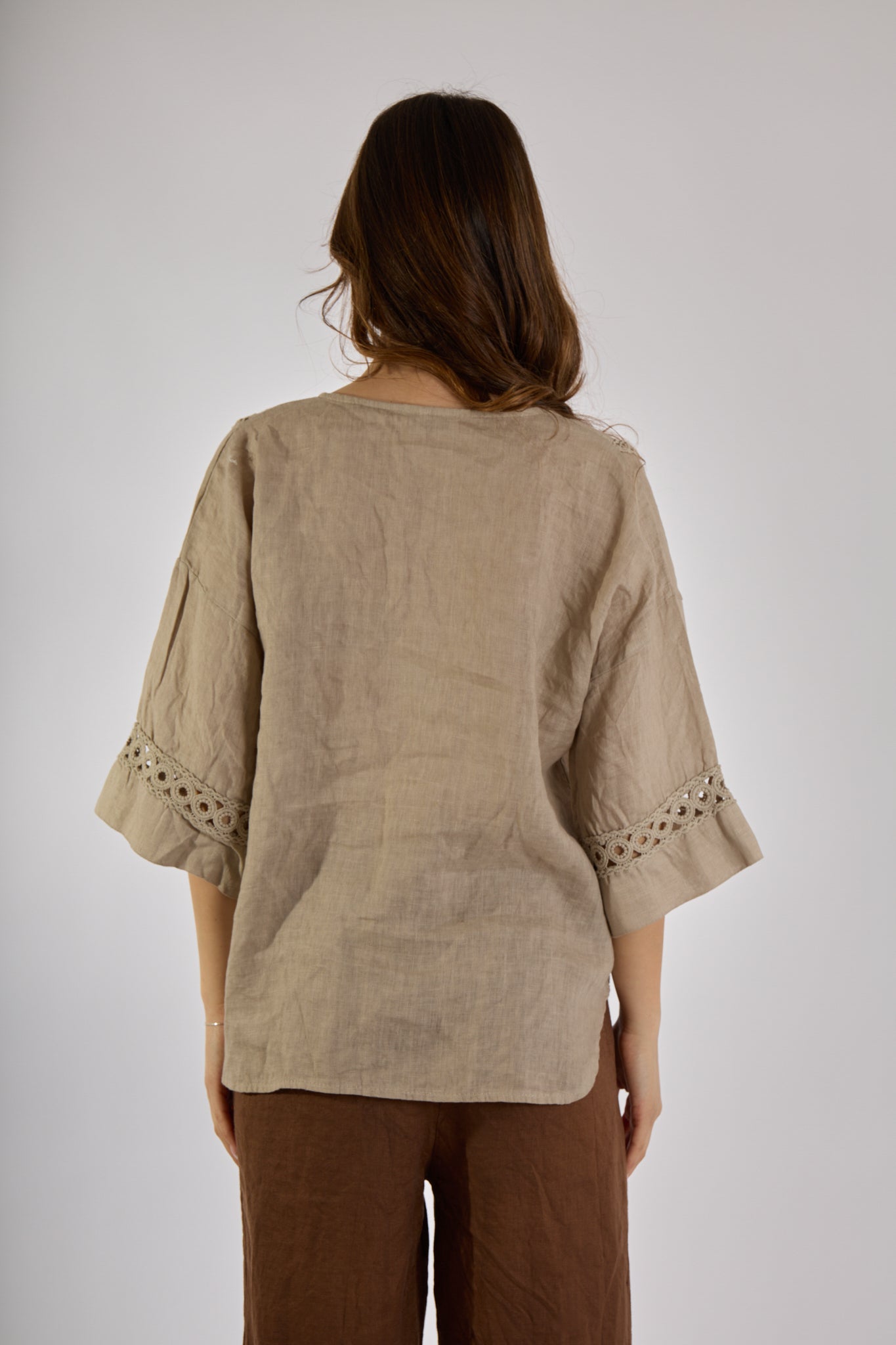 BLUSA LINO|Colore:Sabbia