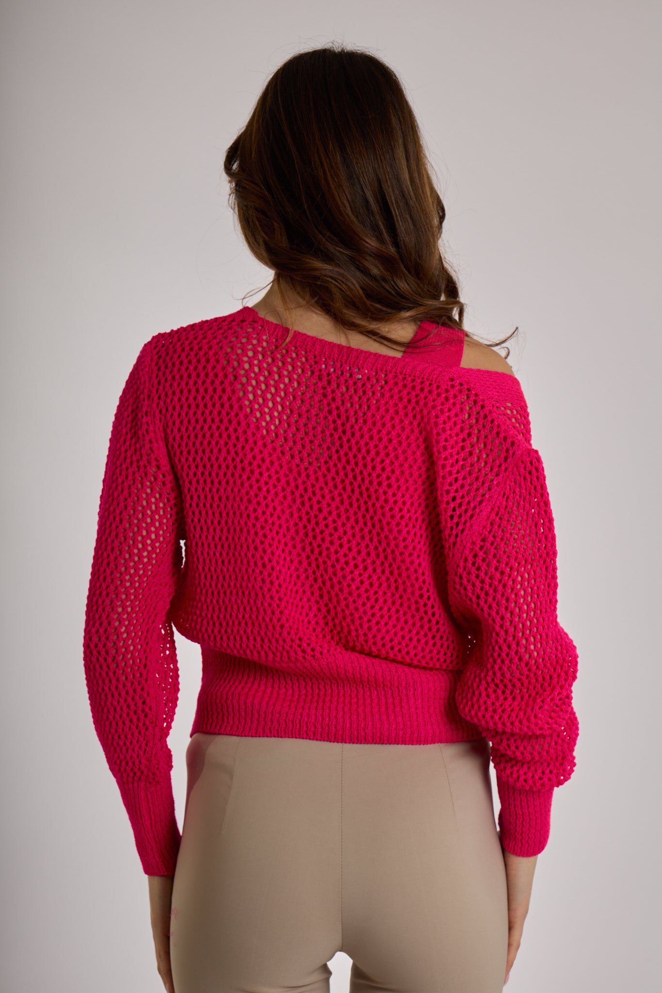 CARDIGAN CORTO BOTTONE ORO|Colore:Fucsia
