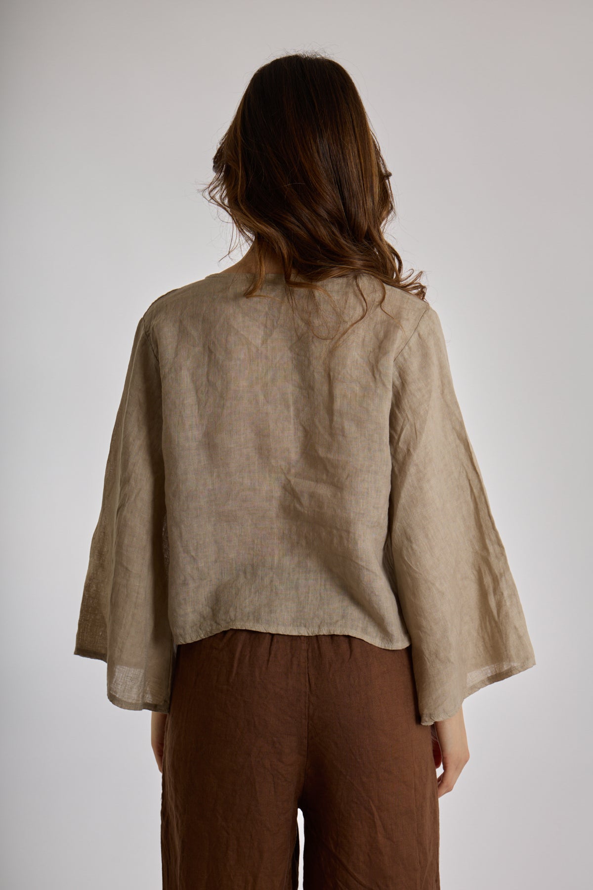 CARDIGAN FIOCCHI LINO|Colore:Sabbia