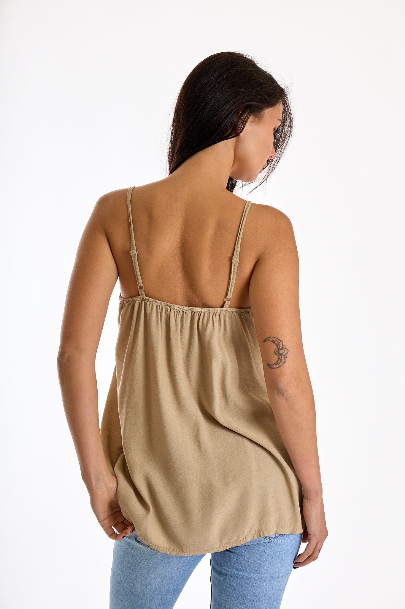 TOP BANDA RASO|Colore:Sabbia