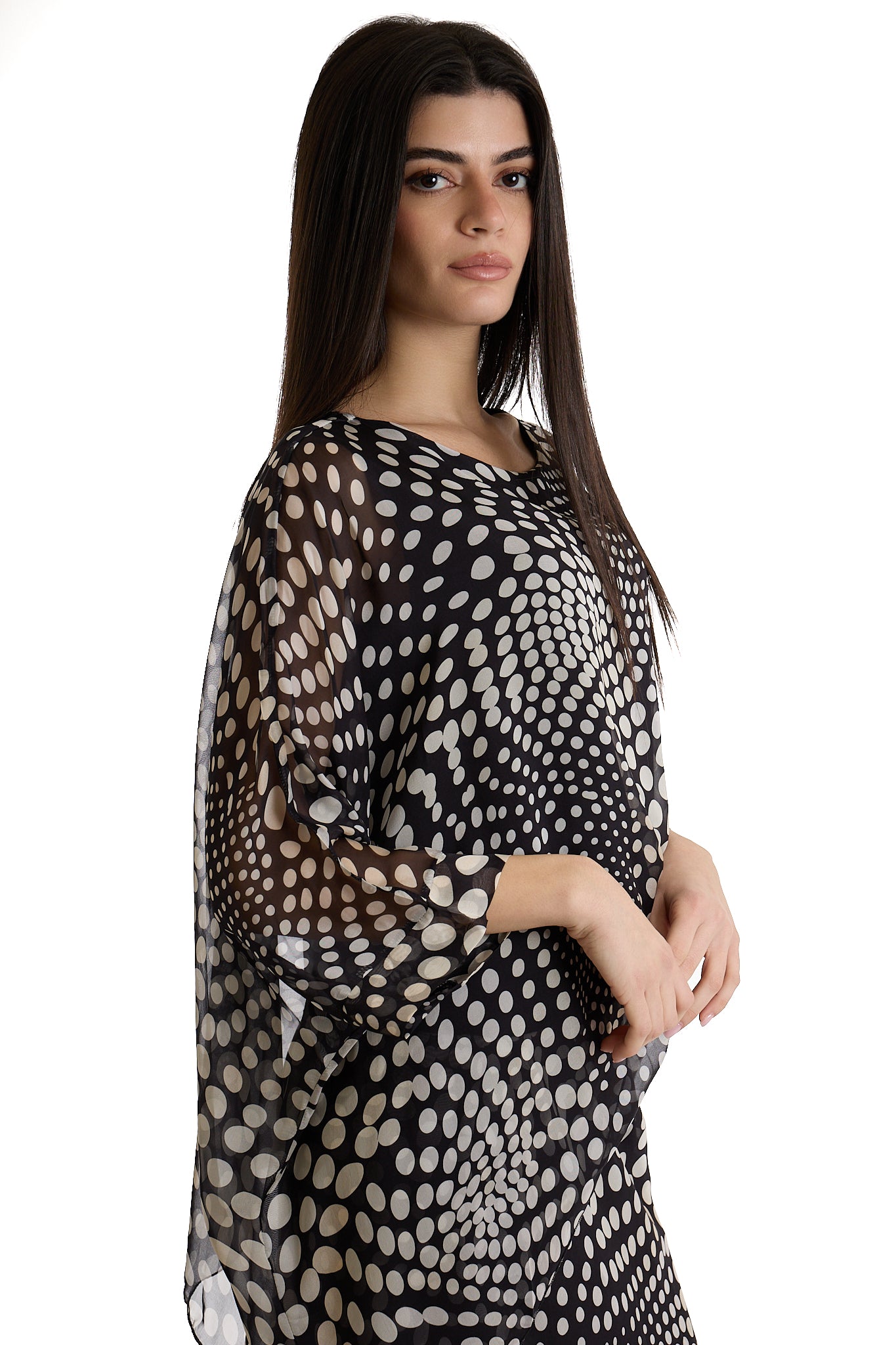 BLUSA FANTASIA SETA|Colore:Nero