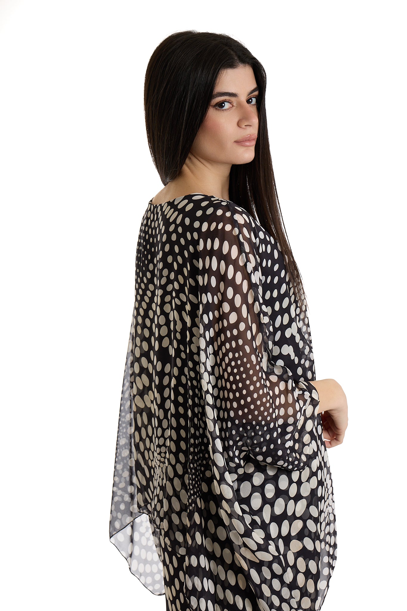 BLUSA FANTASIA SETA|Colore:Nero