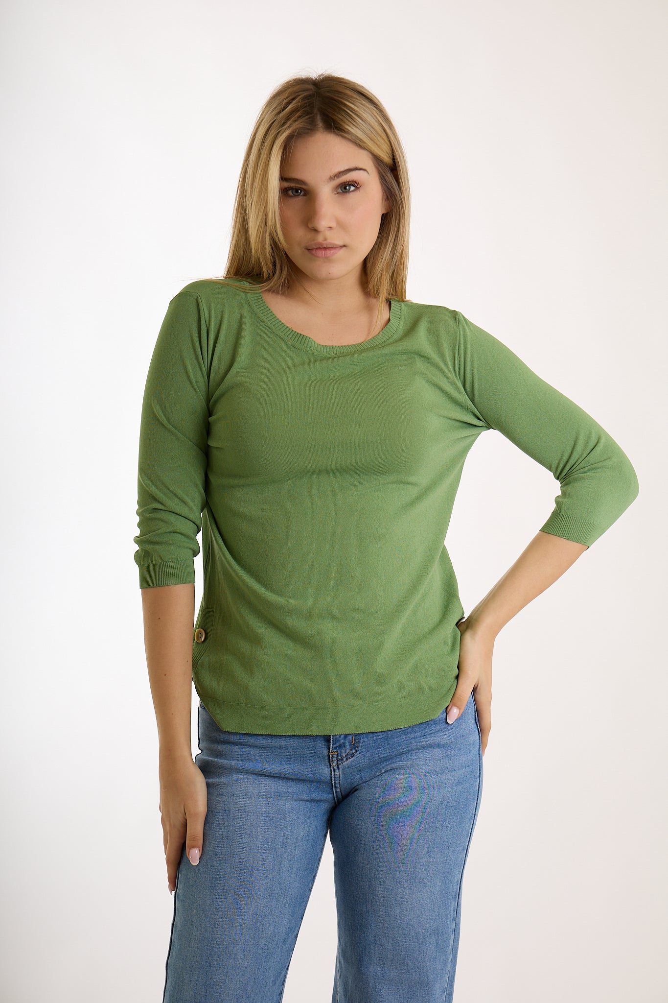 MAGLIA BOTTONI FIANCHI|Colore:Verde