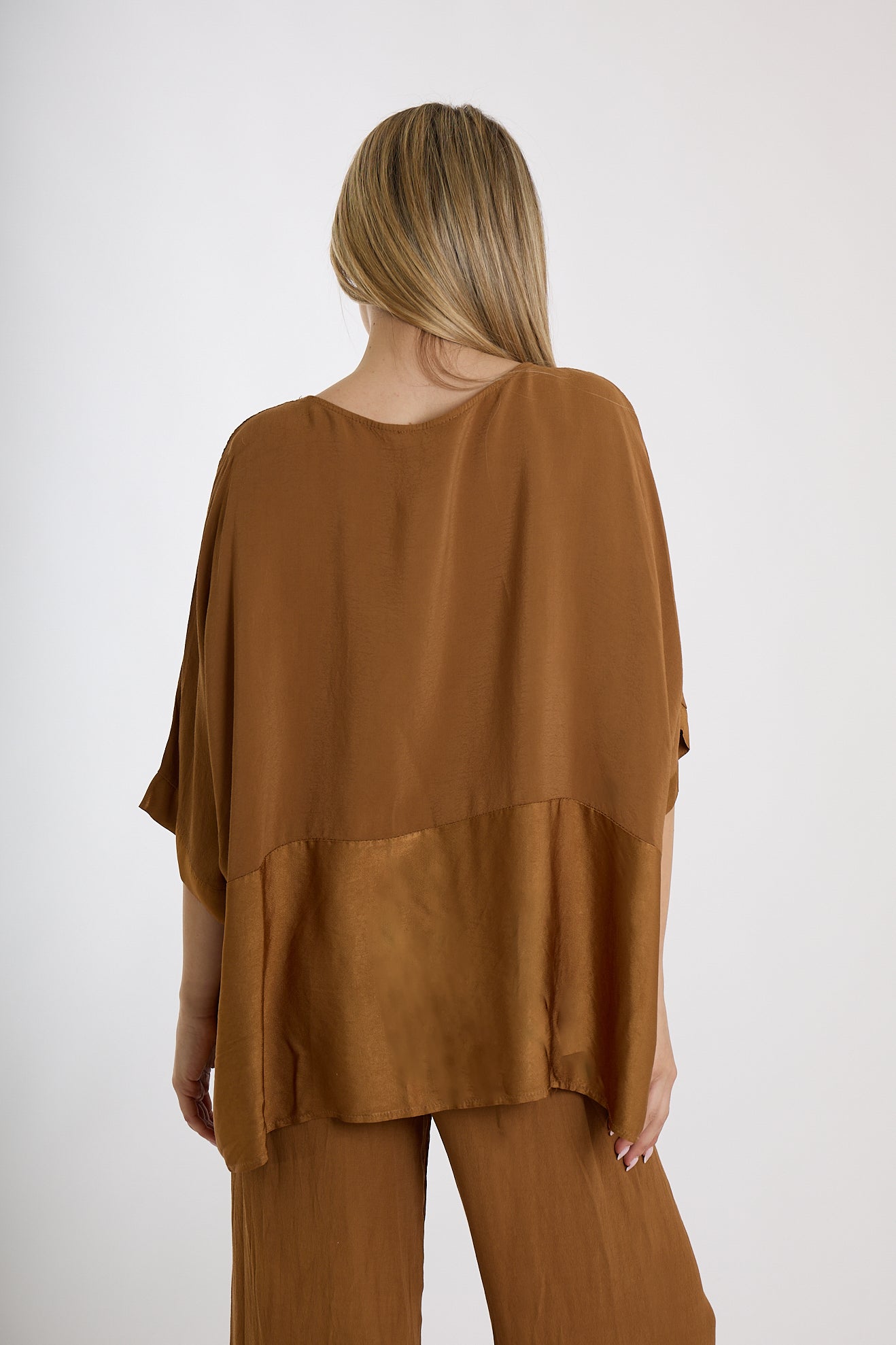 BLUSA BANDA RASO|Colore:Cioccolato