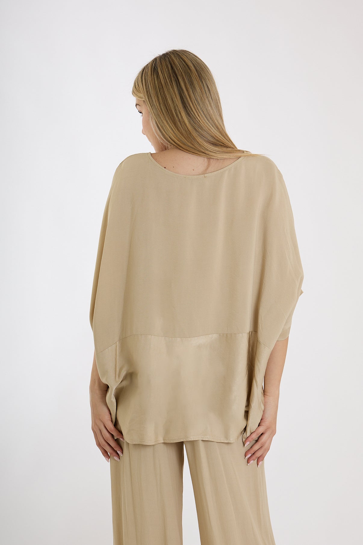 BLUSA BANDA RASO|Colore:Sabbia