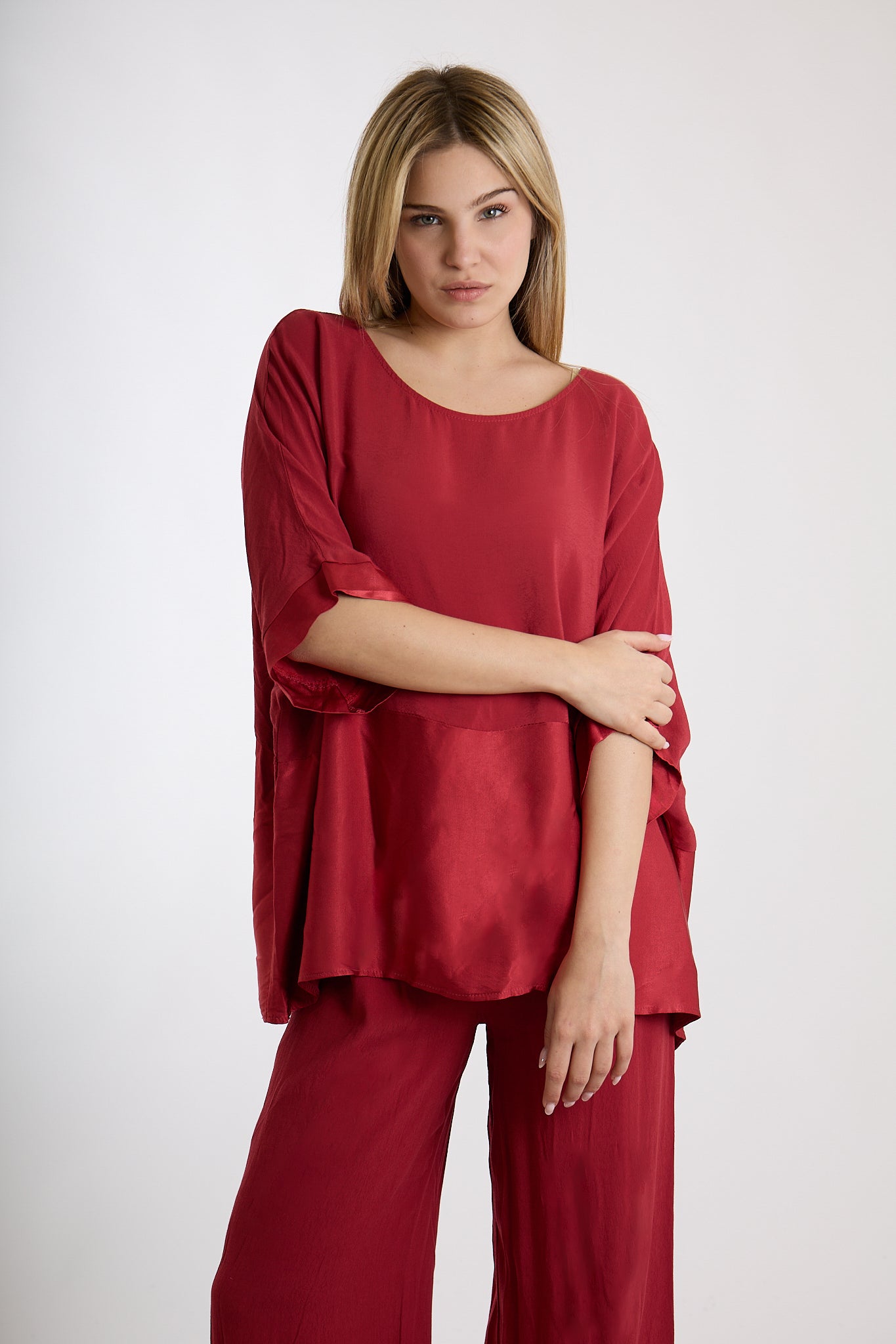 BLUSA BANDA RASO|Colore:Rosso india