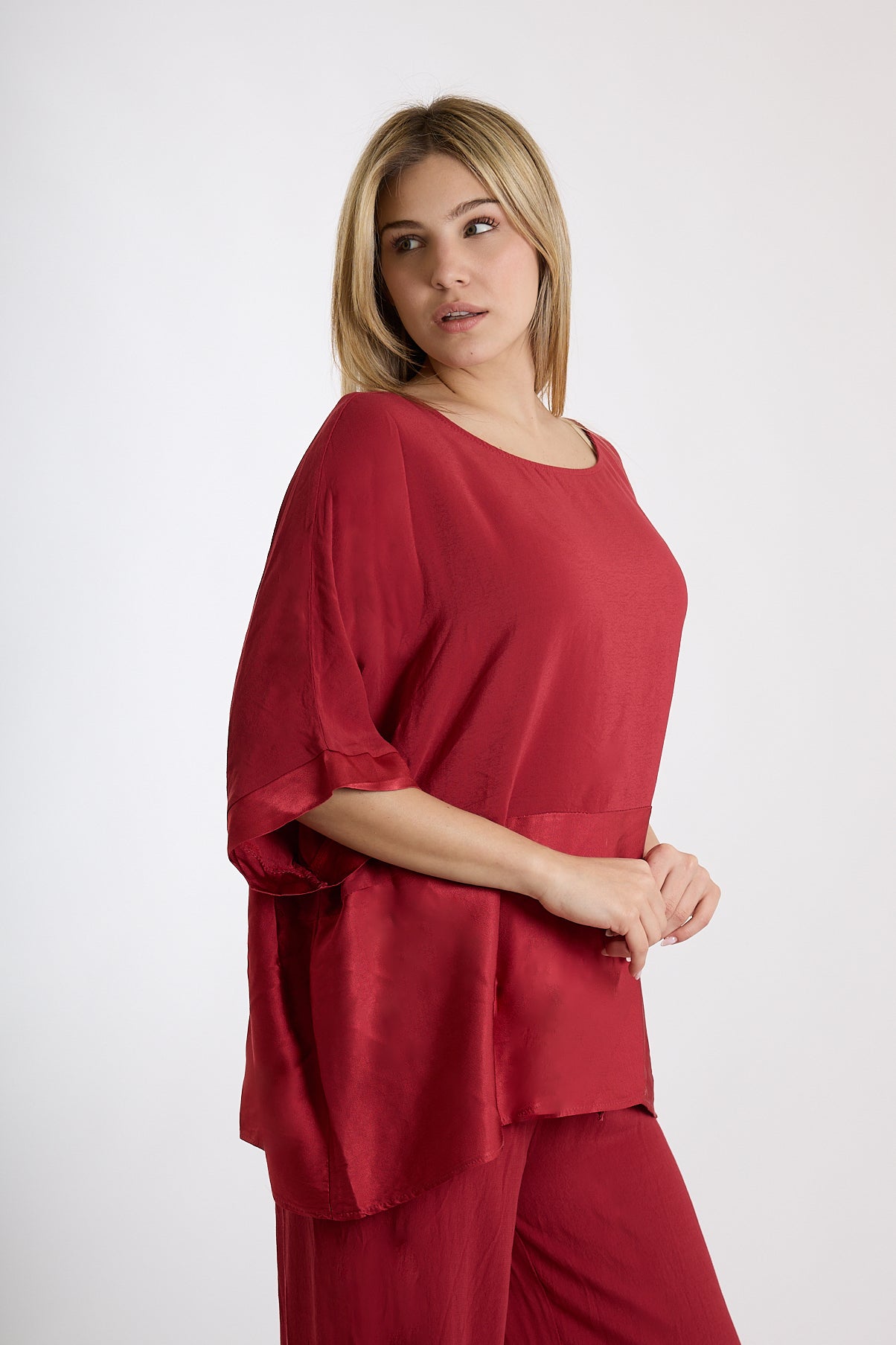 BLUSA BANDA RASO|Colore:Rosso india