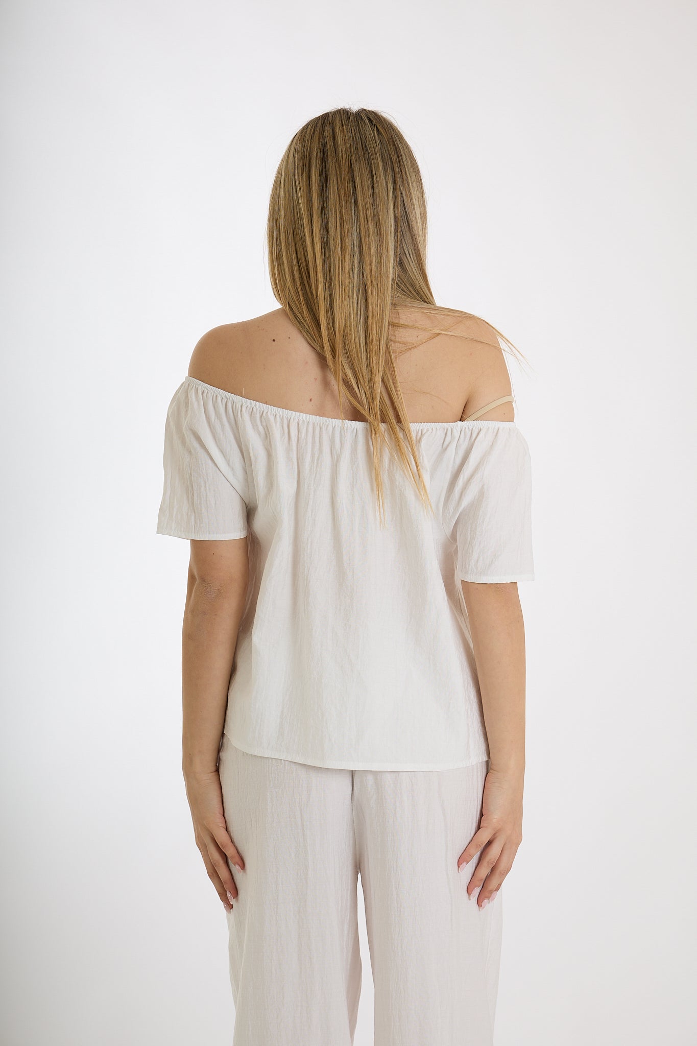 BLUSA CON BOTTONI FRONTALI|Colore:Bianco