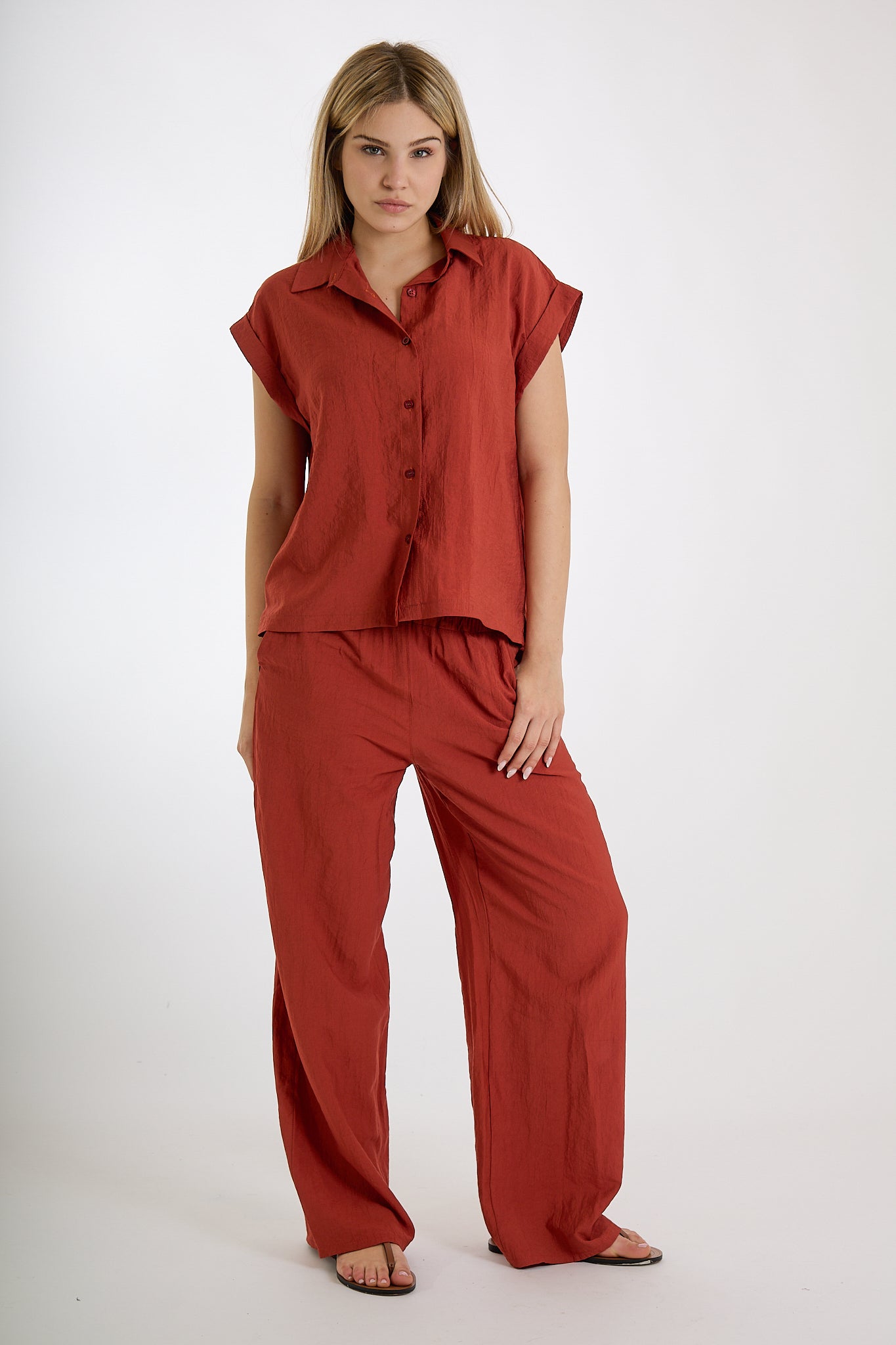 PANTALONE|Colore:Terracotta