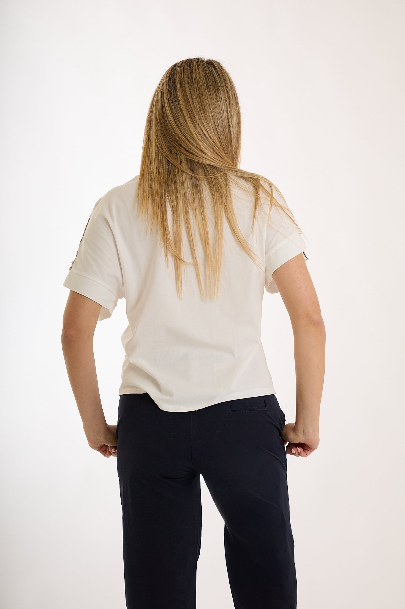 T-SHIRT PASSAMANERIA |Colore:Blu