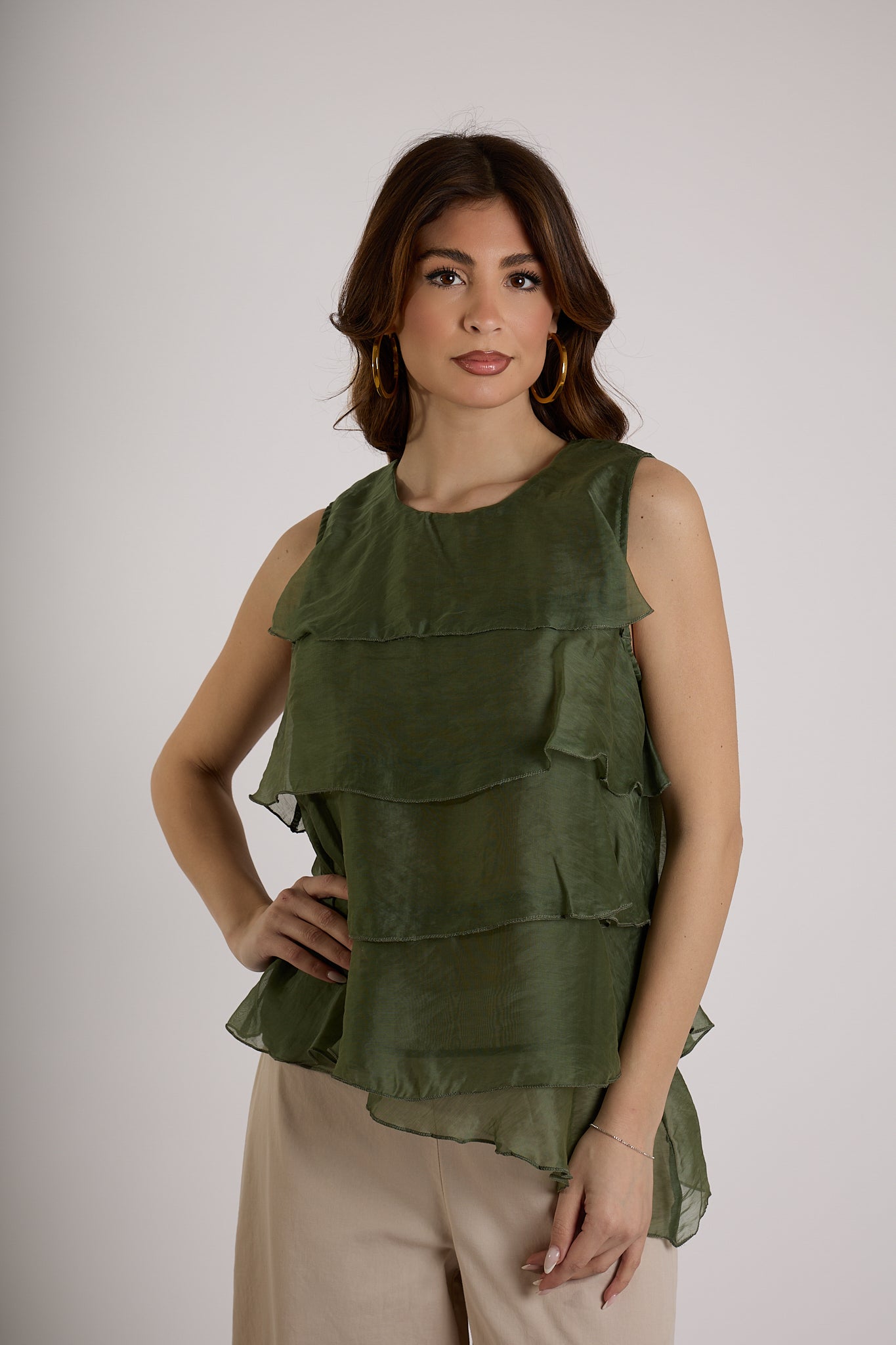 TOP BALZE|Colore:Militare