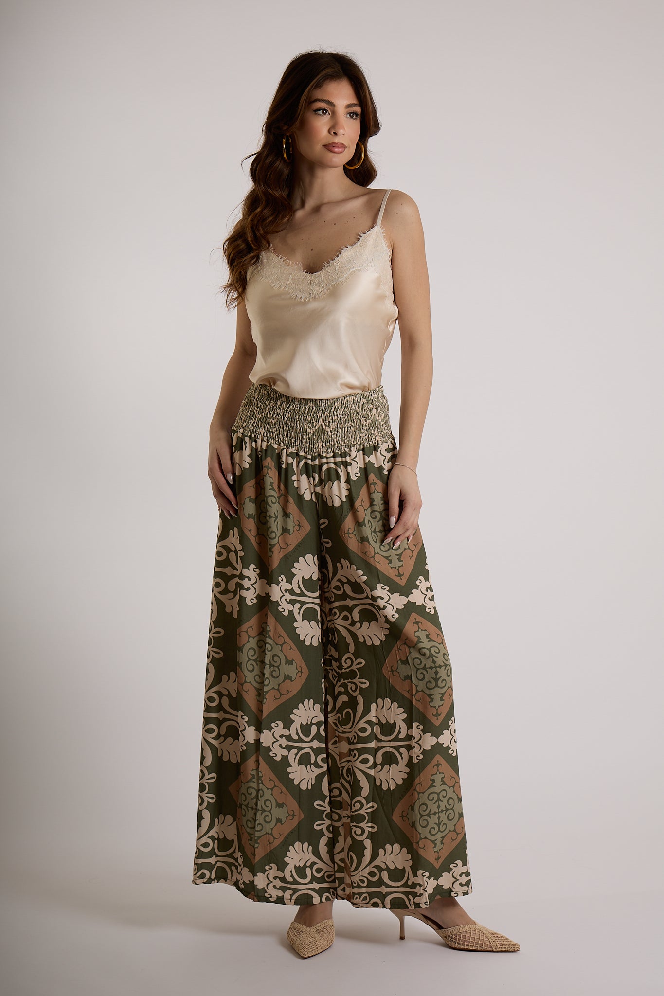 PANTAGONNA IN FANTASIA |Colore:Militare