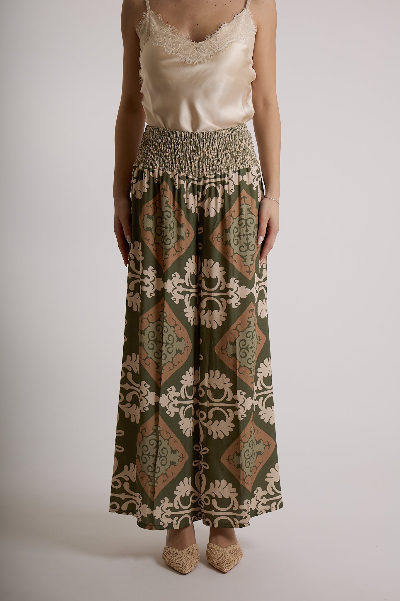 PANTAGONNA IN FANTASIA |Colore:Militare