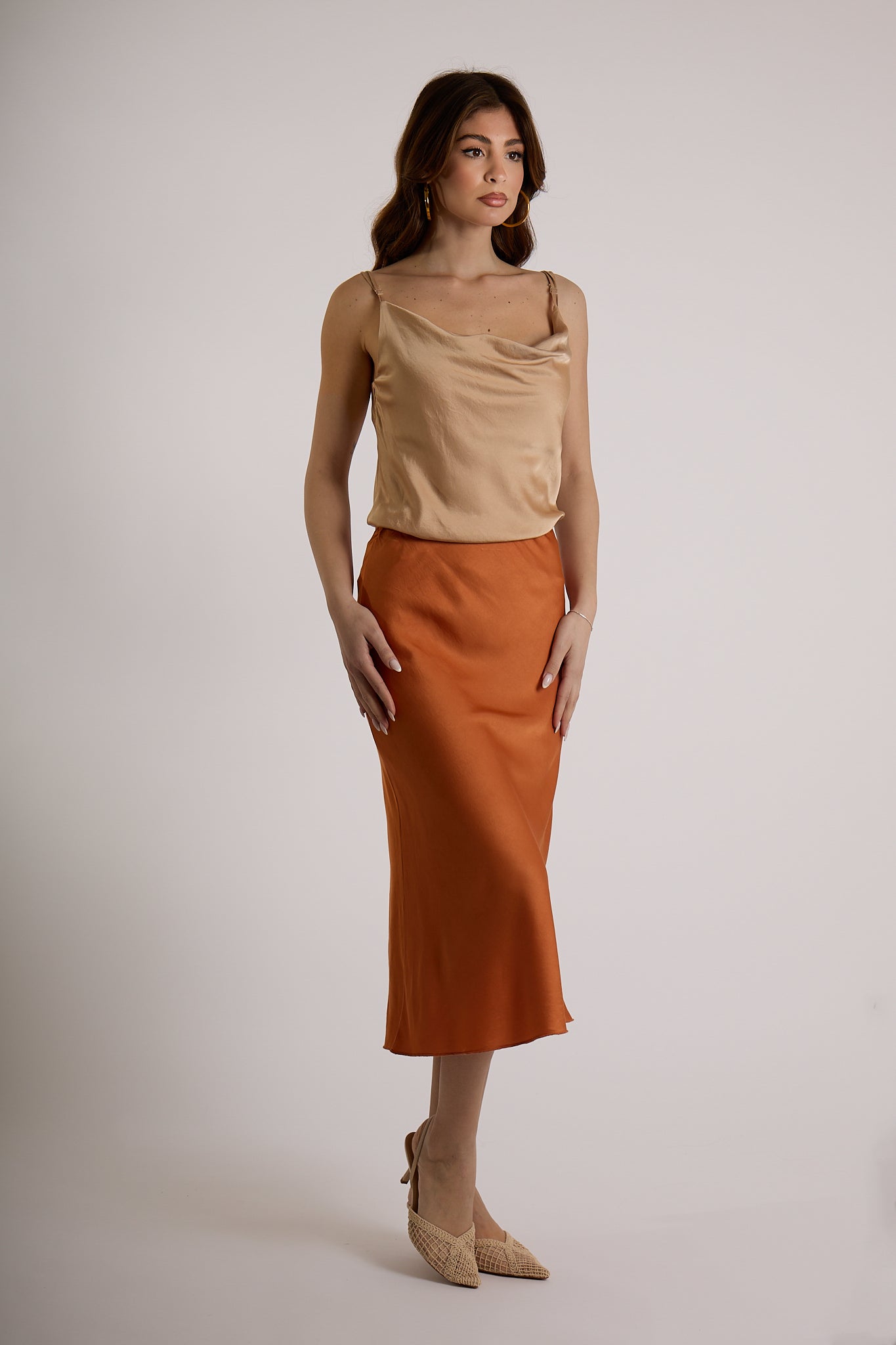 GONNA VISCOSA|Colore:Terracotta