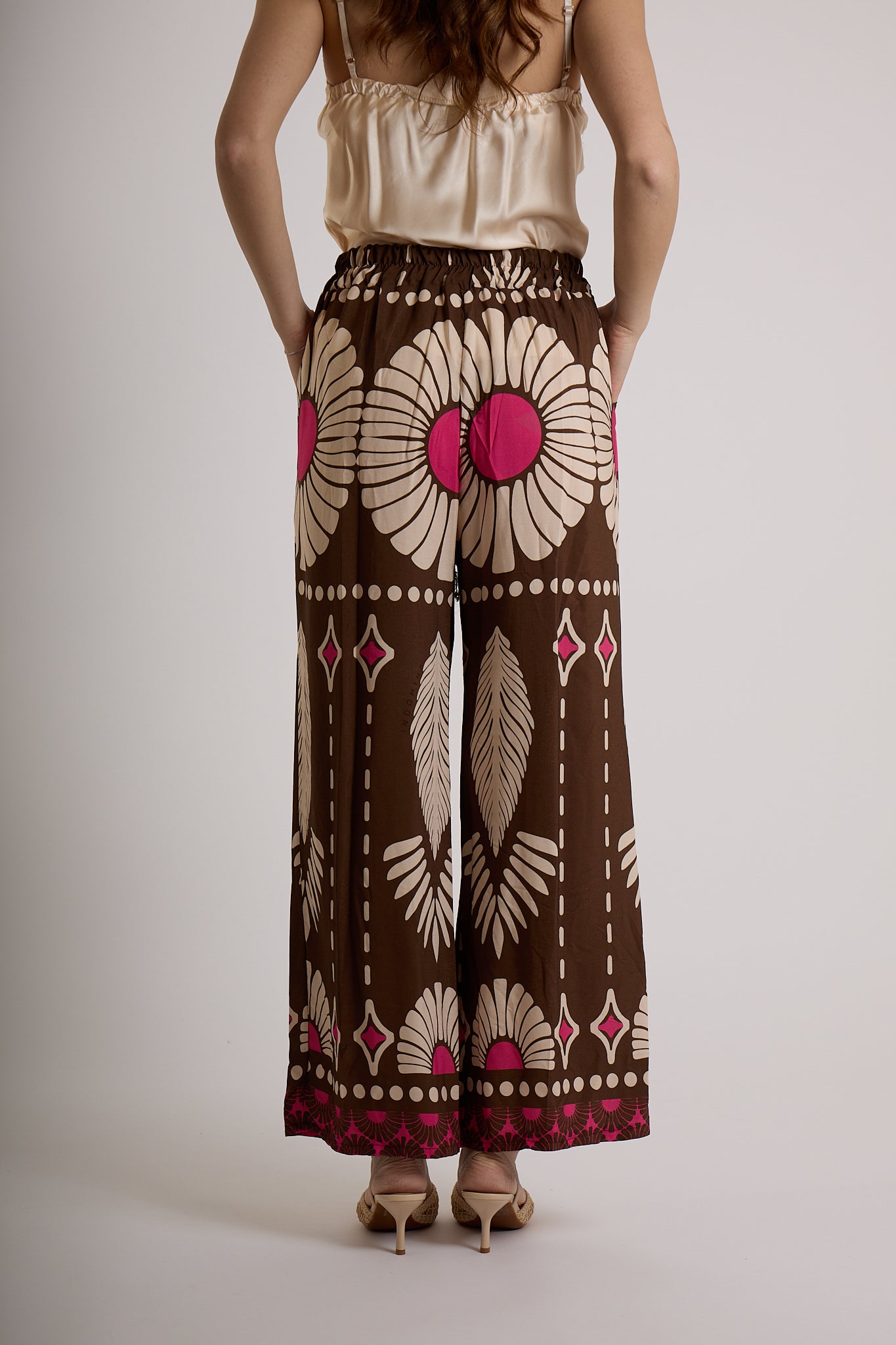 PANTALONE IN FANTASIA|Colore:Cioccolato