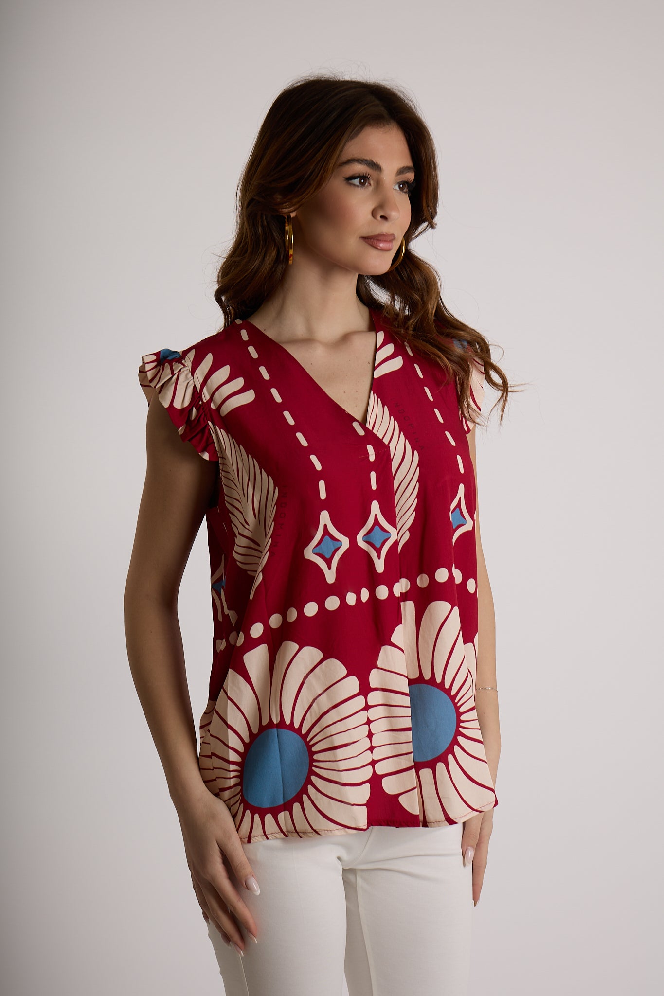 TOP FANTASIA|Colore:Rosso india