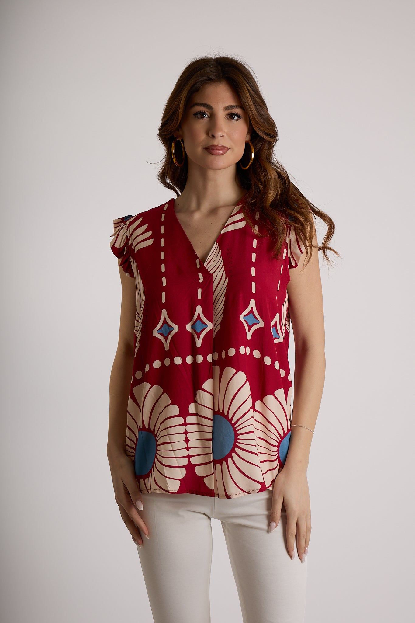 TOP FANTASIA|Colore:Rosso india