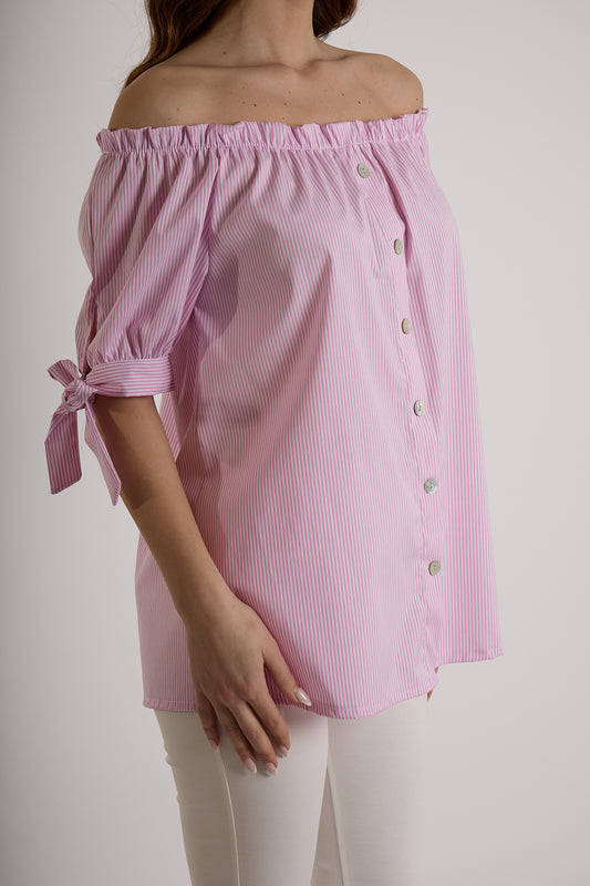 BLUSA RIGATA|Colore:Rosa