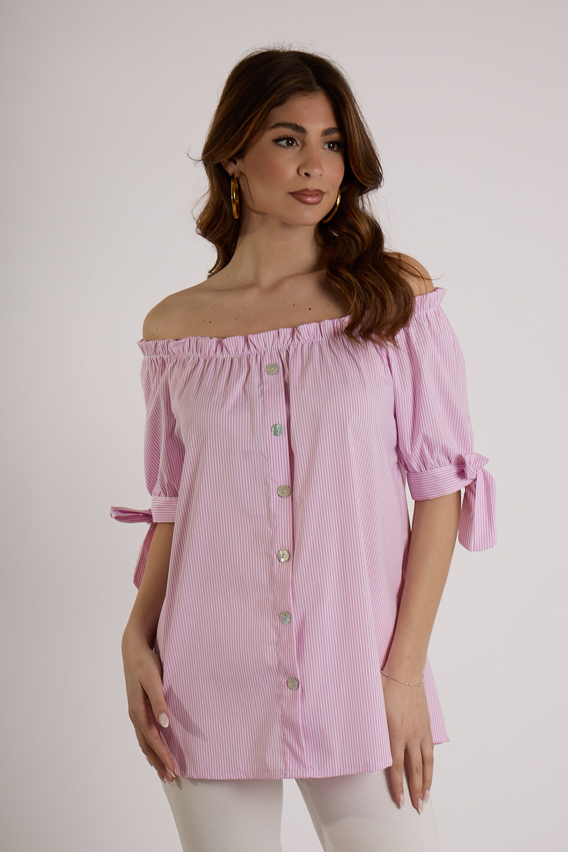 BLUSA RIGATA|Colore:Rosa