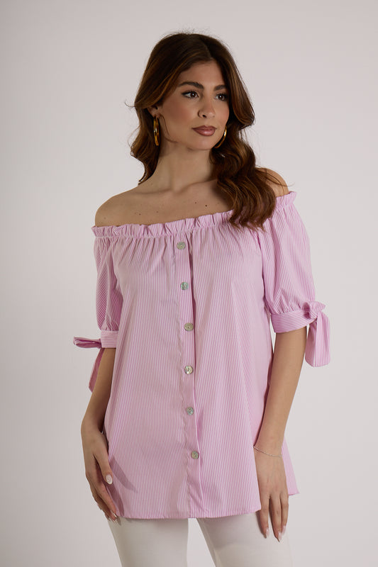 BLUSA RIGATA|Colore:Rosa