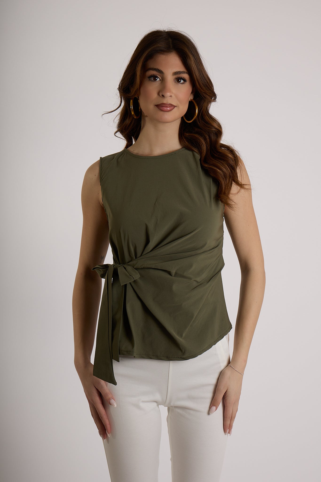 TOP NODO LATERALE |Colore:Militare
