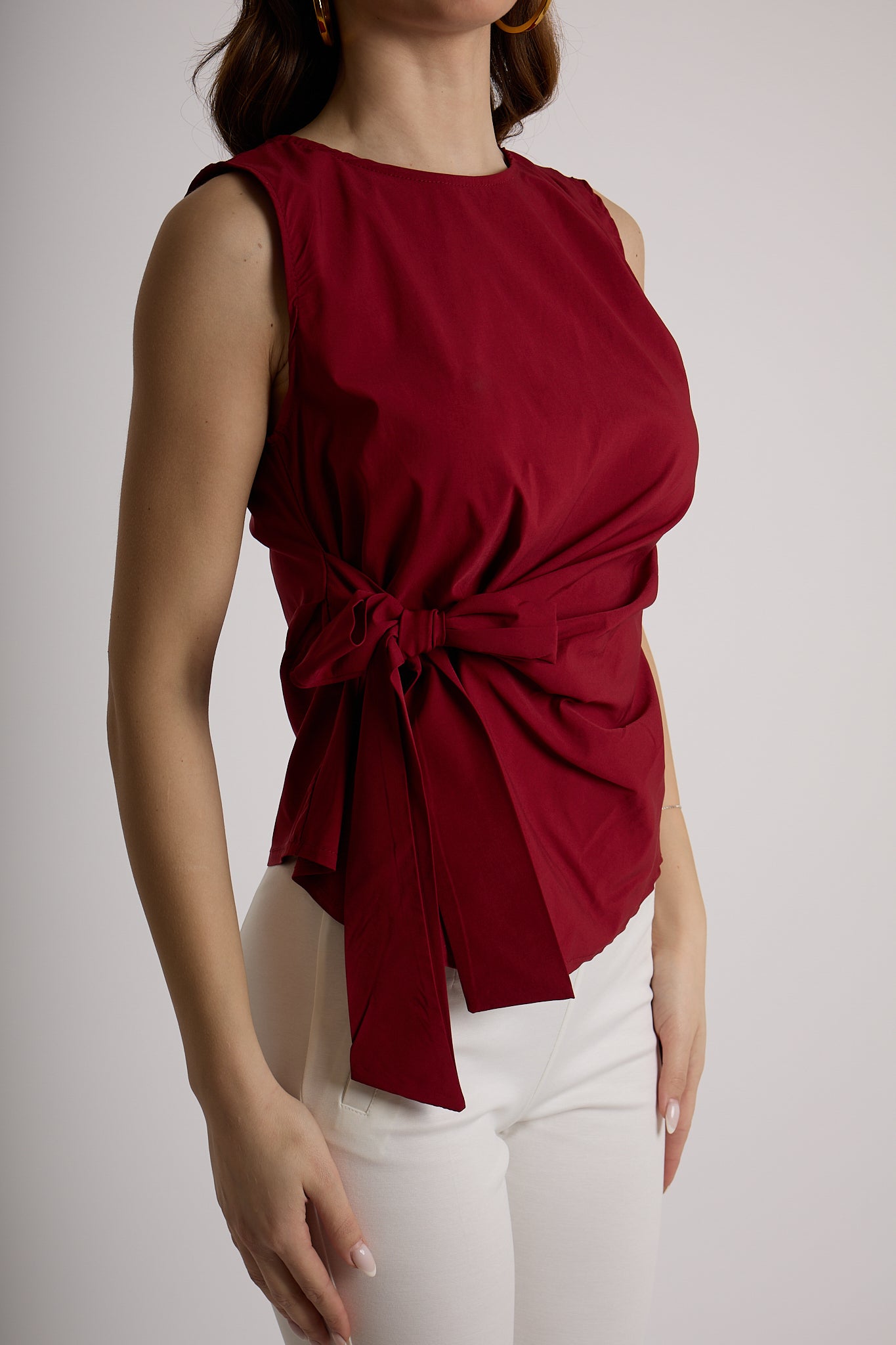 TOP NODO LATERALE |Colore:Rosso india