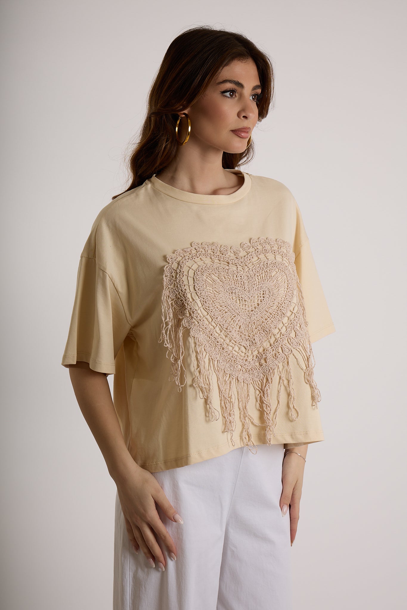 MAGLIA RICAMI |Colore:Sabbia