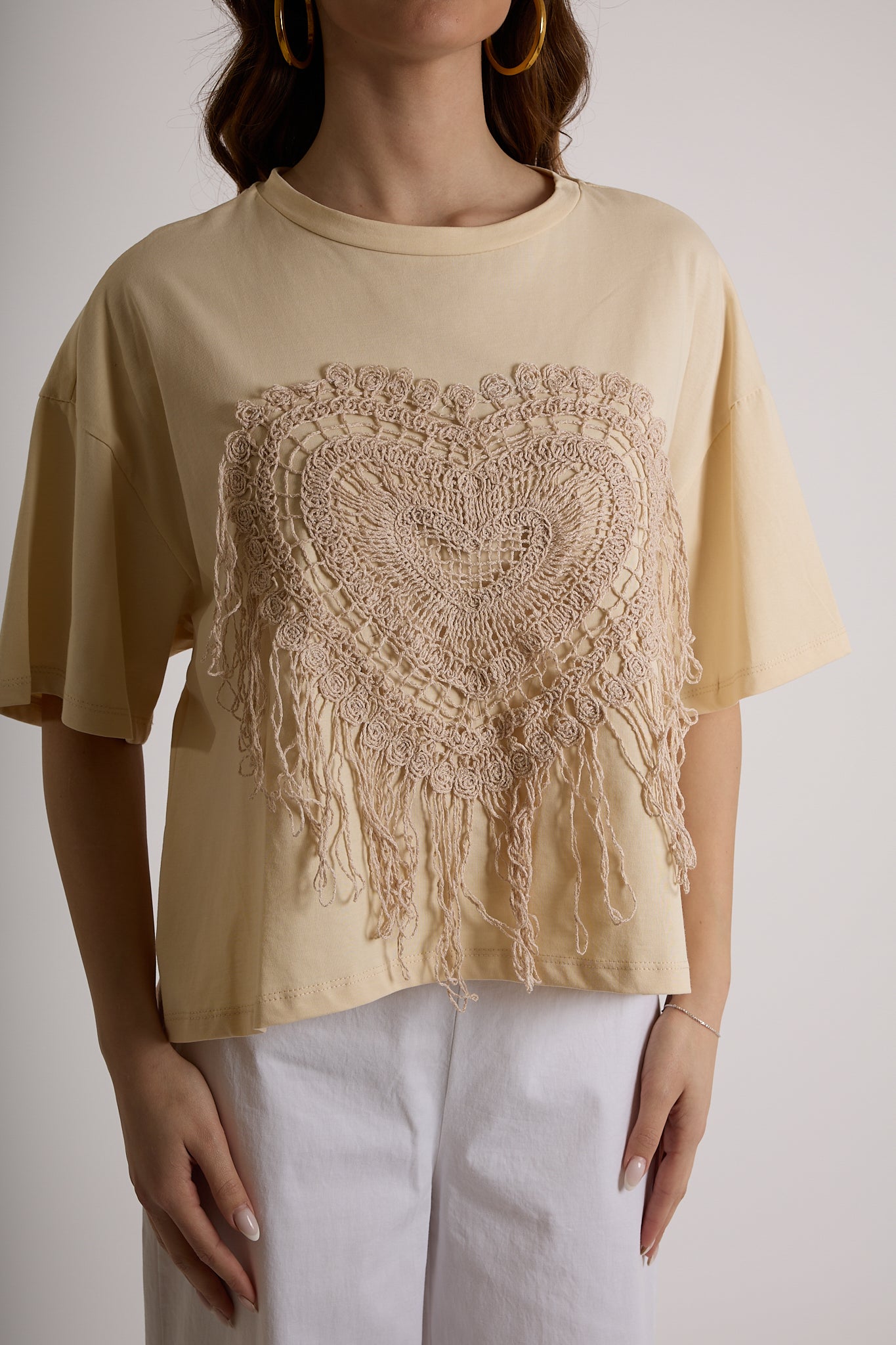 MAGLIA RICAMI |Colore:Sabbia