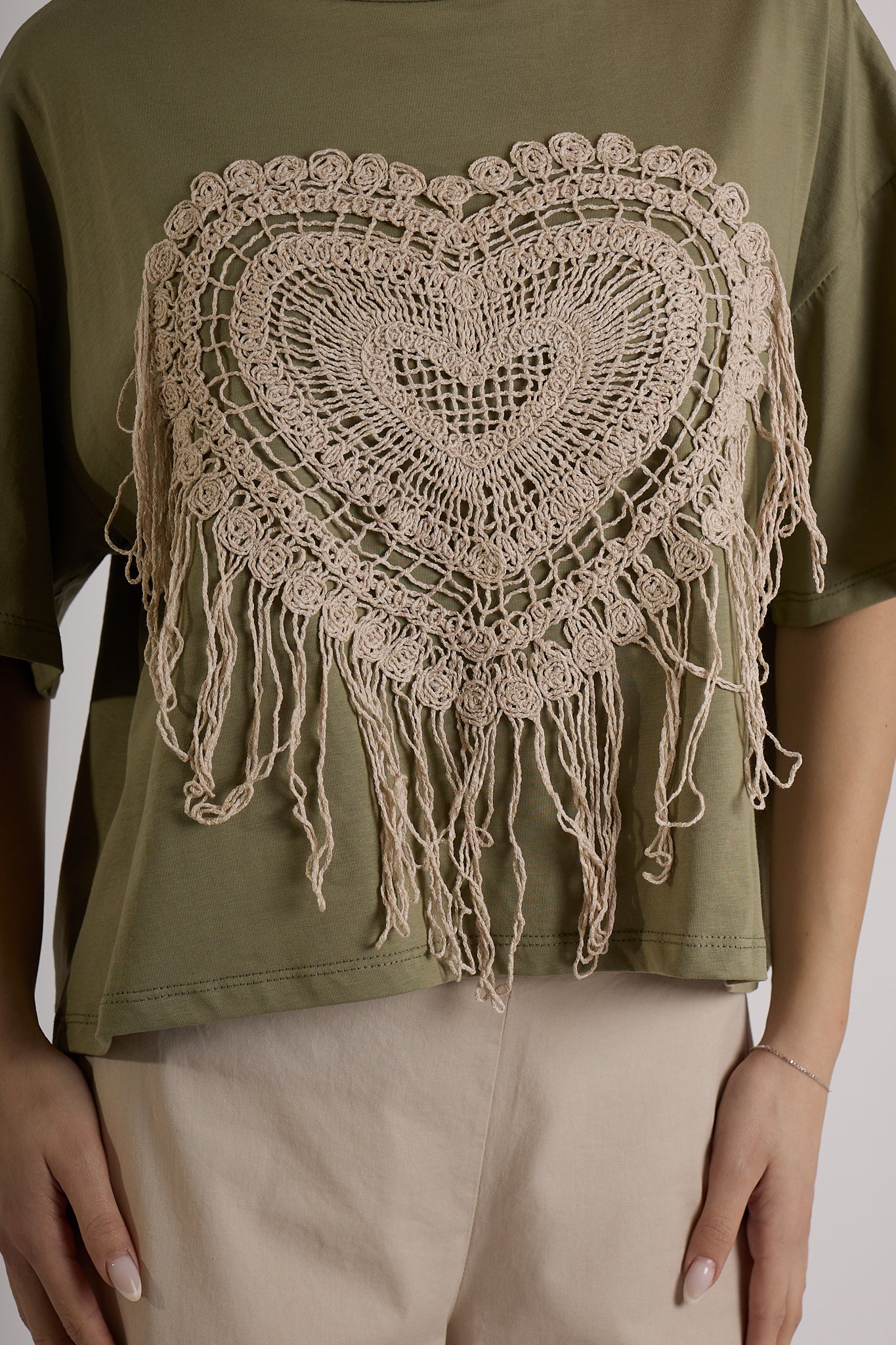 MAGLIA RICAMI |Colore:Militare