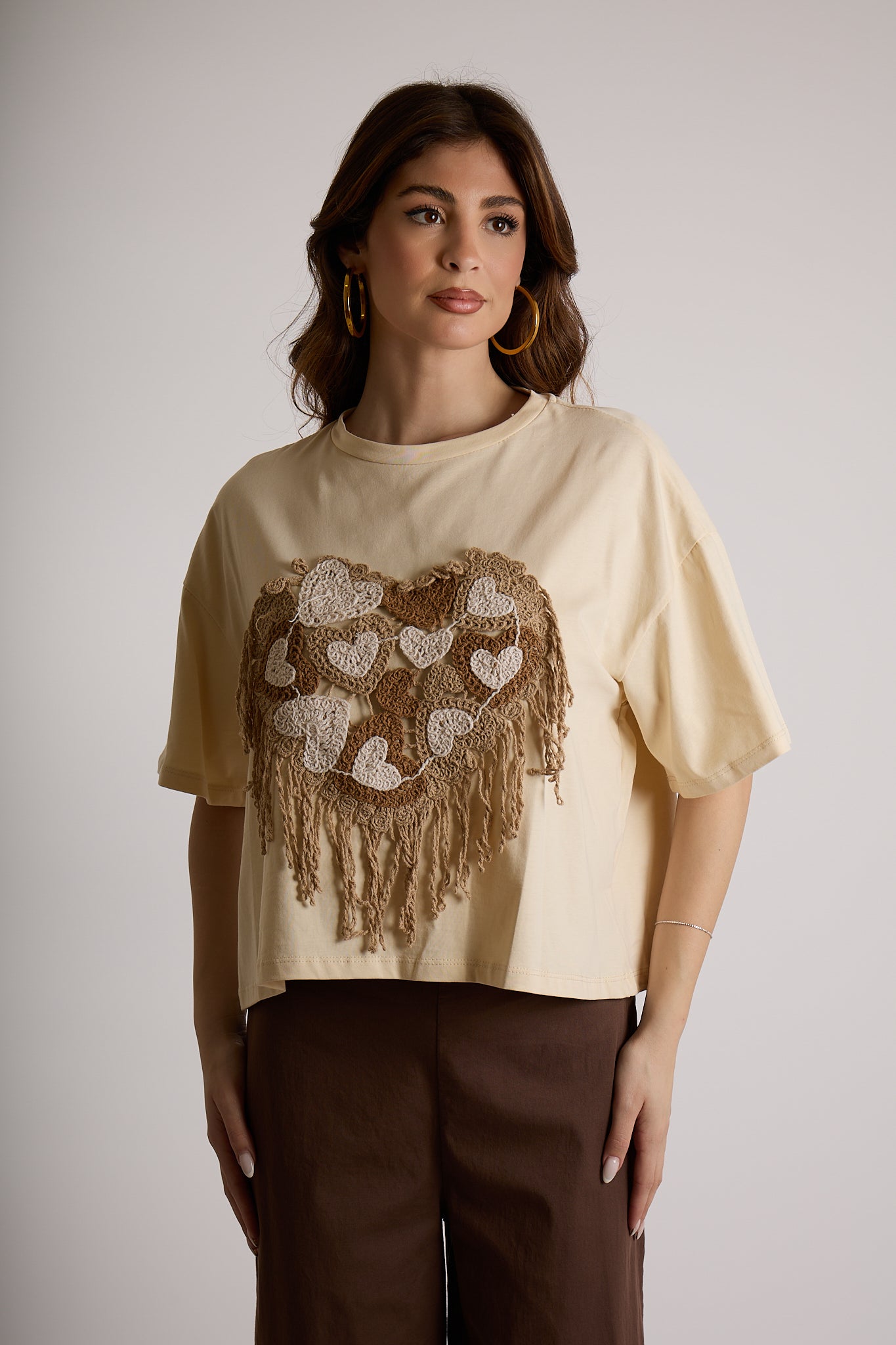 MAGLIA RICAMI|Colore:Sabbia
