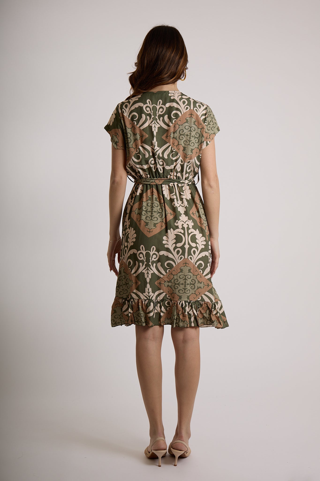 ABITO MIDI IN FANTASIA|Colore:Militare