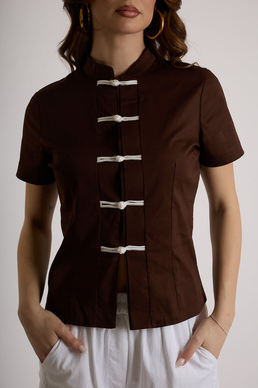 CAMICIA ZEN|Colore:Cioccolato