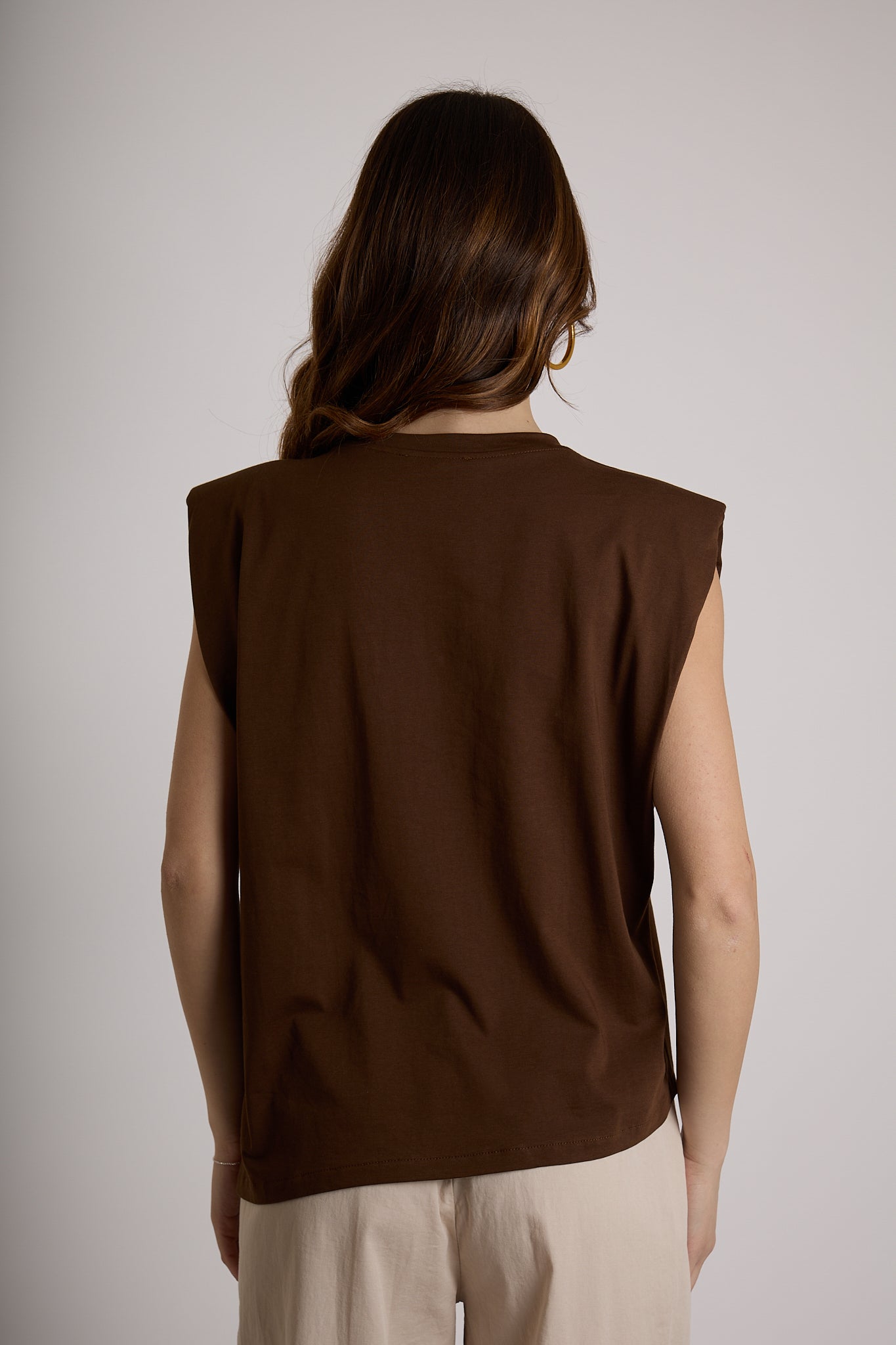 TOP SPILLA FIOCCO|Colore:Cioccolato