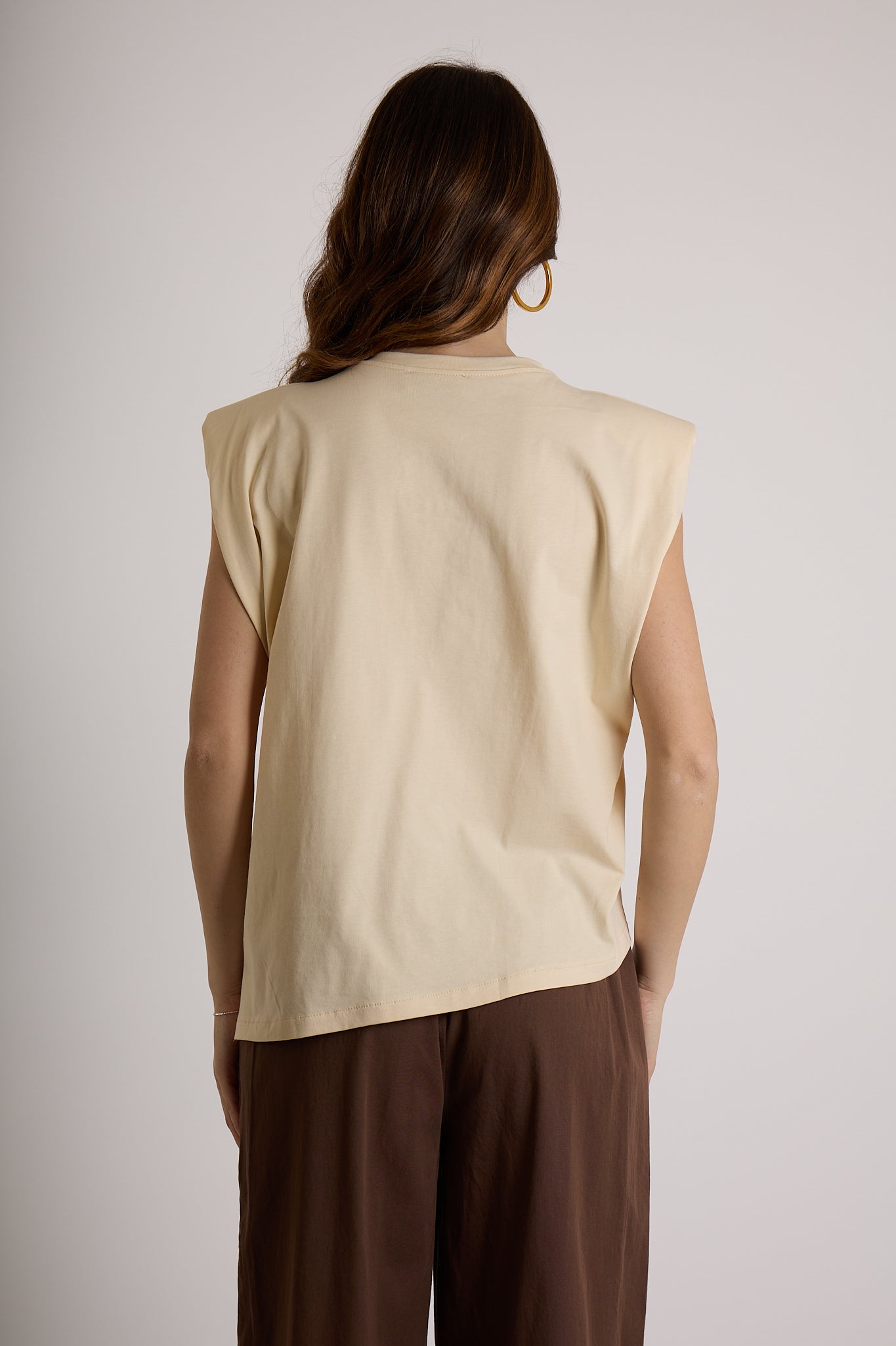 TOP SPILLA FIOCCO|Colore:Sabbia
