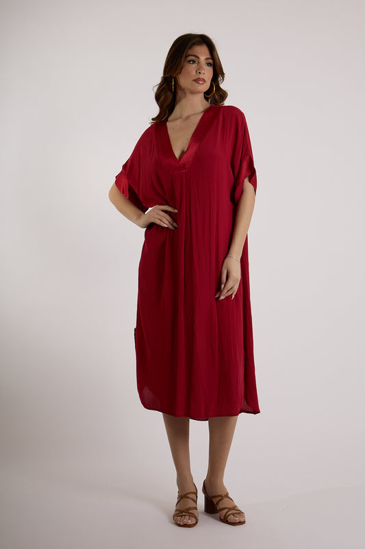 ABITO SCOLLO V|Colore:Rosso india