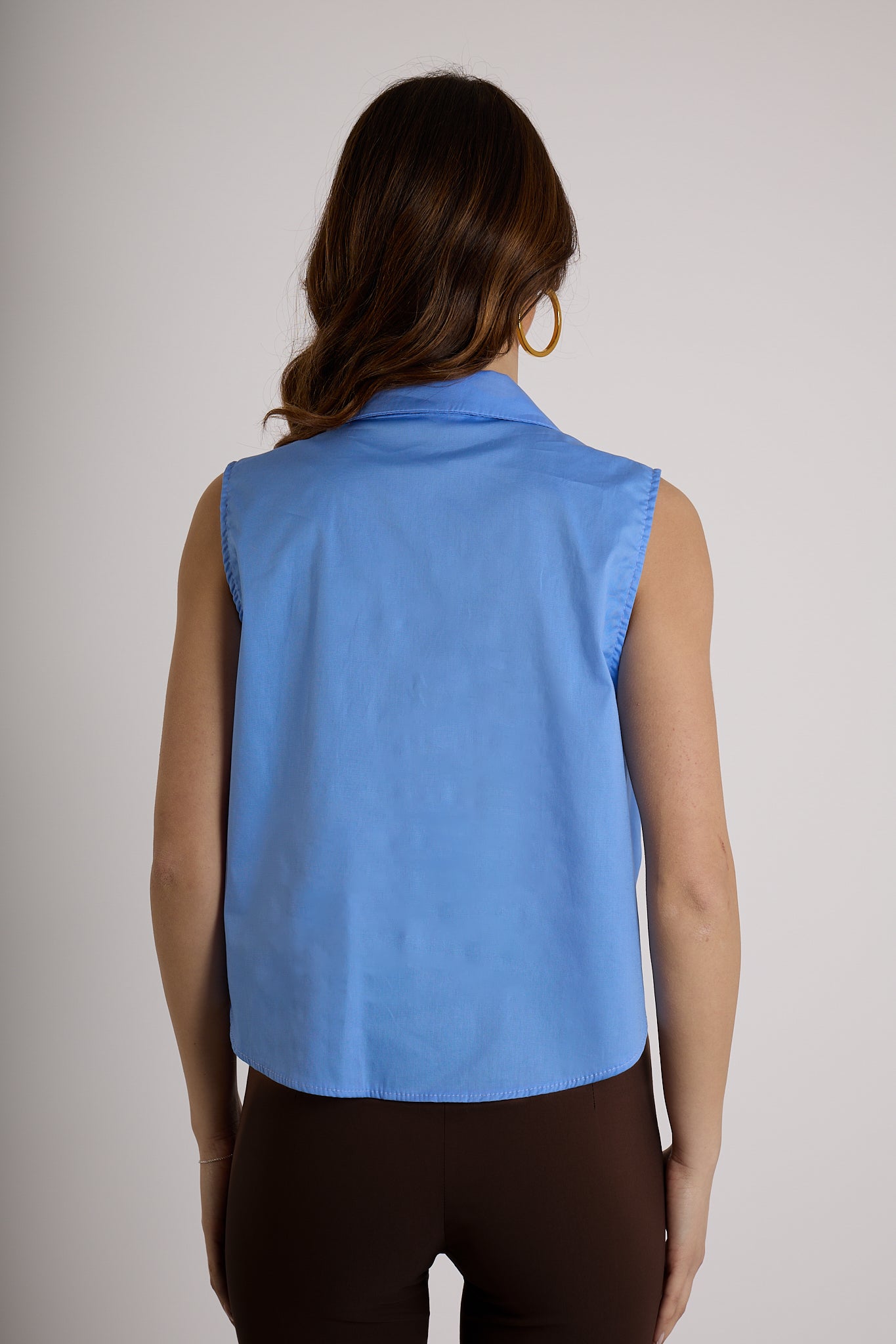 CAMICIA NODO SMANICATA|Colore:Celeste