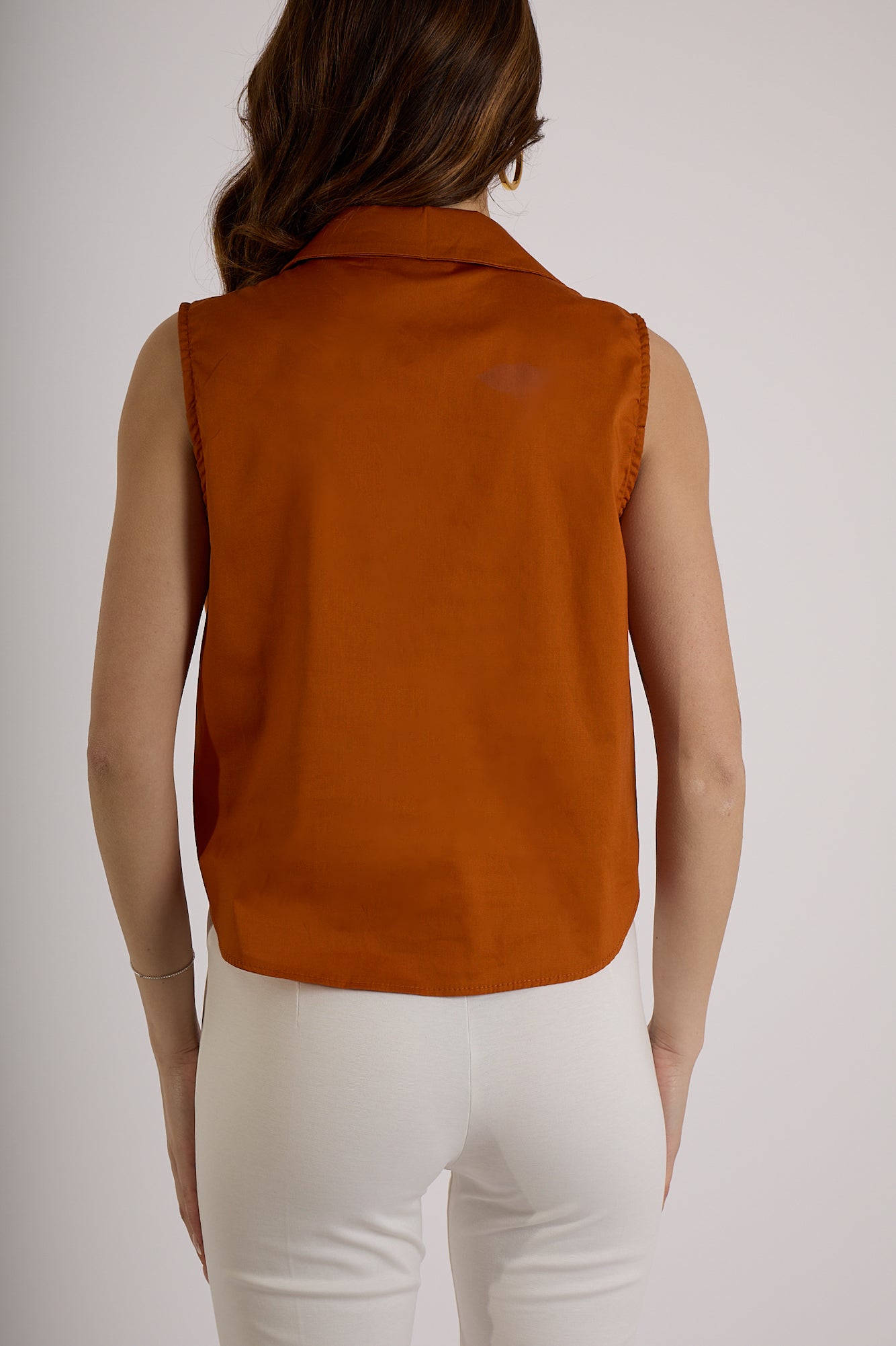 CAMICIA NODO SMANICATA|Colore:Terracotta