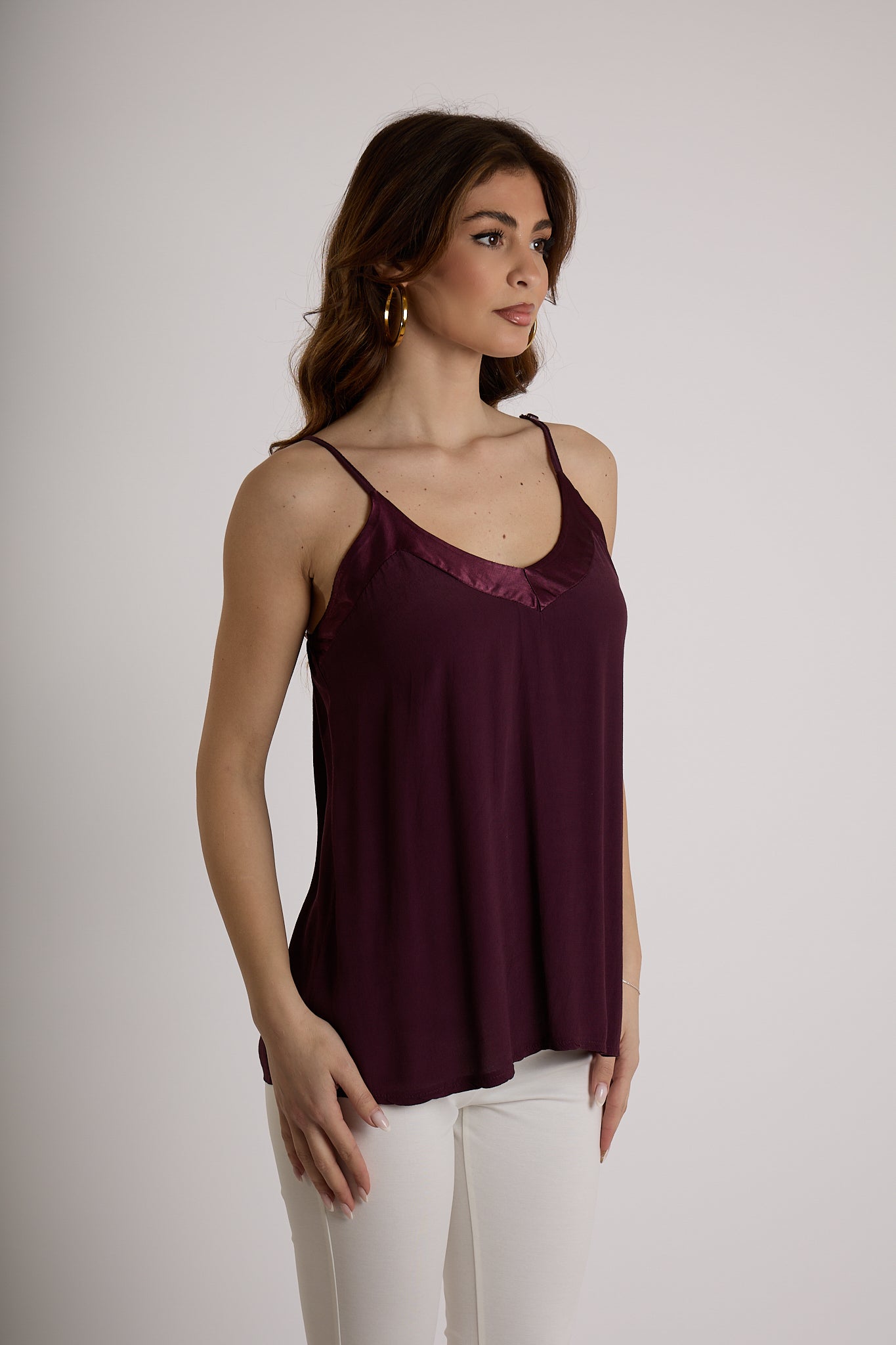 TOP BANDA RASO|Colore:Rosso india