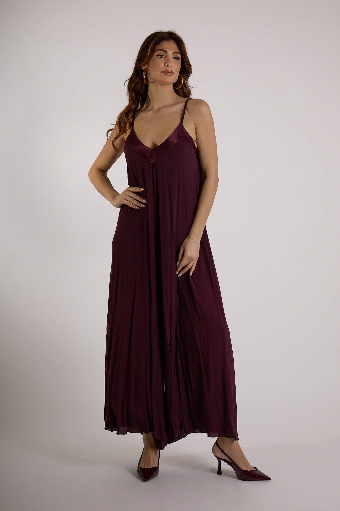 TUTA SCOLLO RASO|Colore:Rosso india
