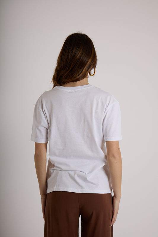 T-SHIRT CUORE MIMETICO|Colore:Bianco