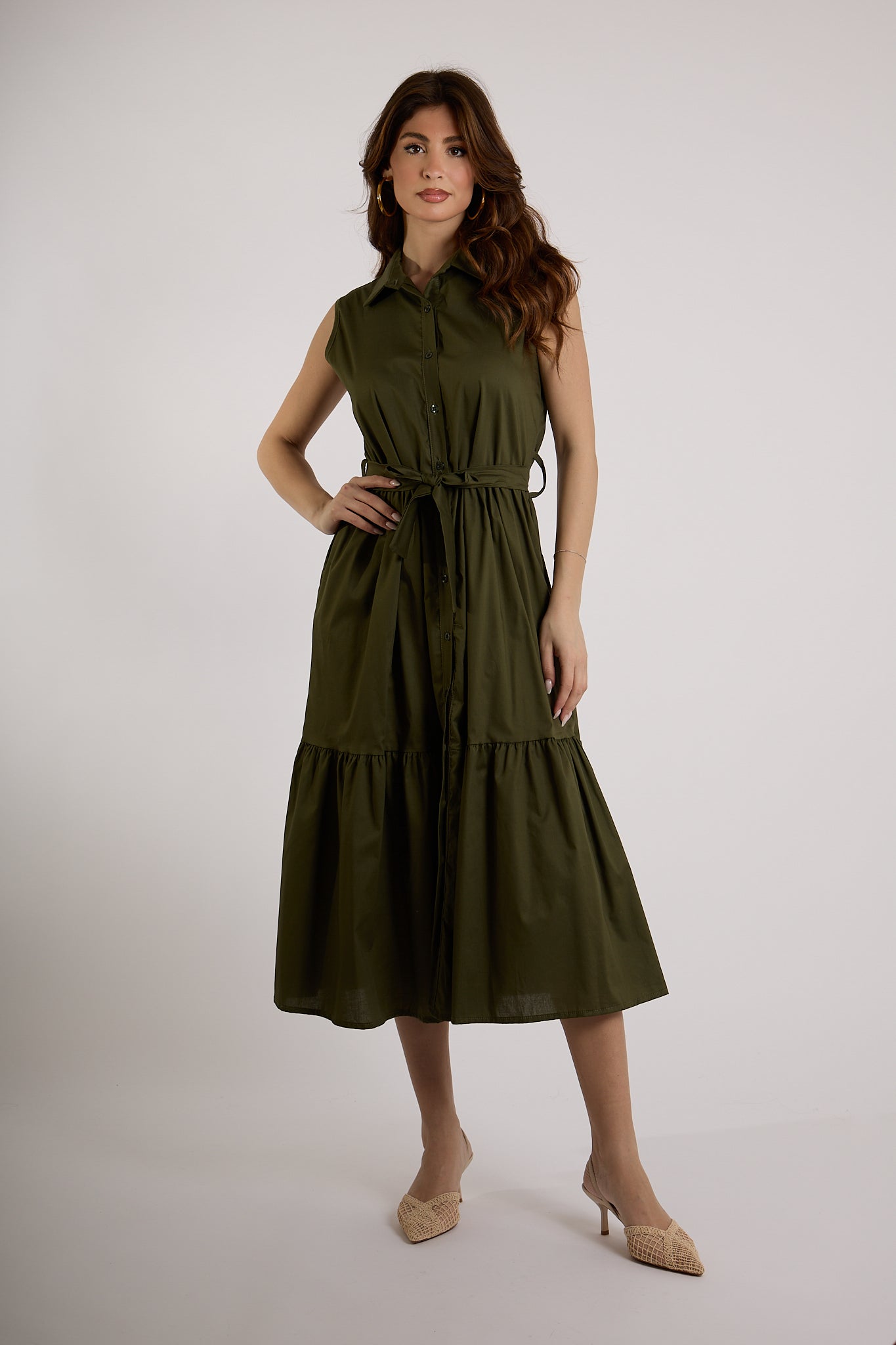ABITO CHEMISIER FIOCCO|Colore:Militare