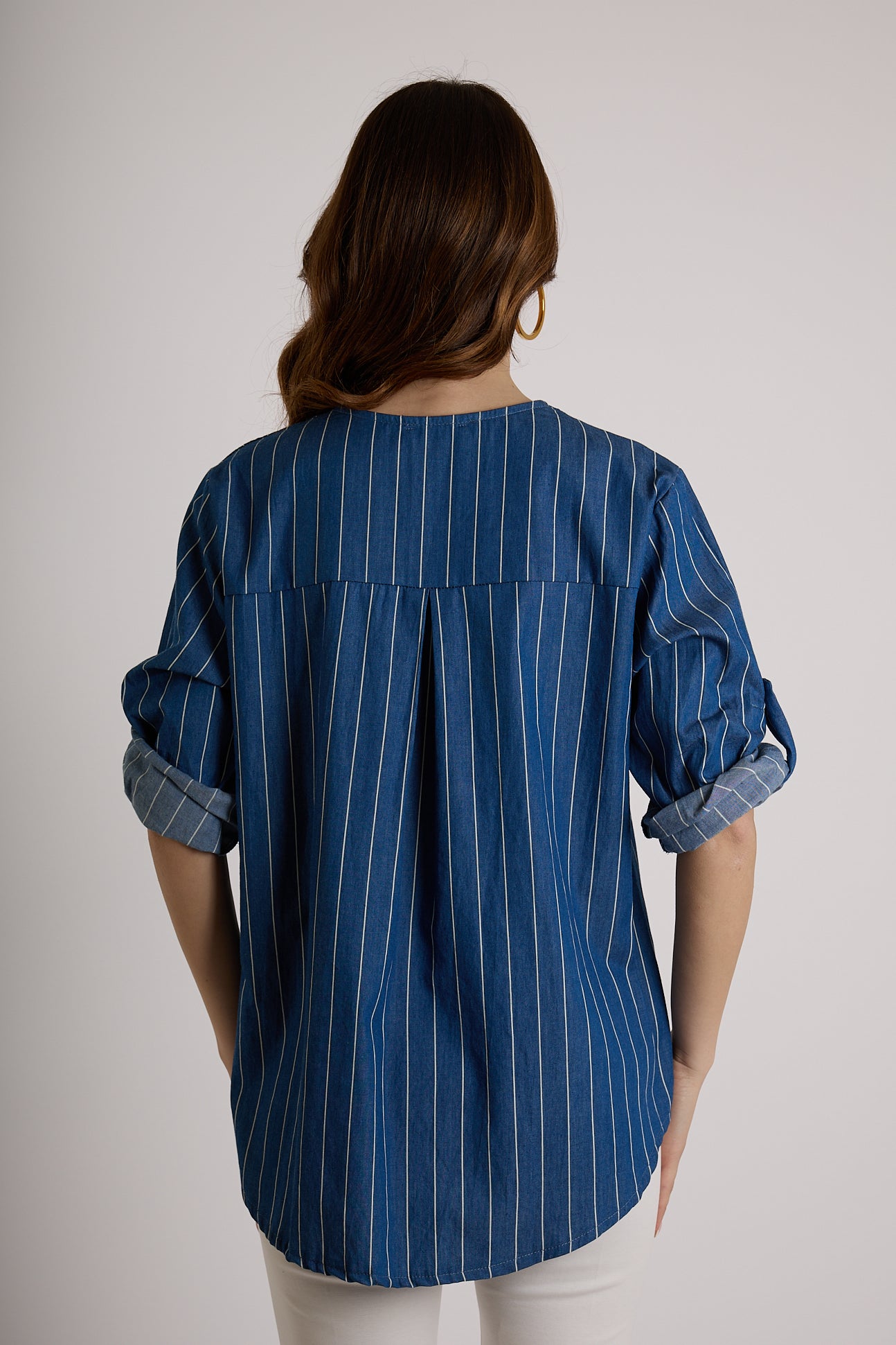 BLUSA CHAMBRAY GESSATA|Colore:Jeans