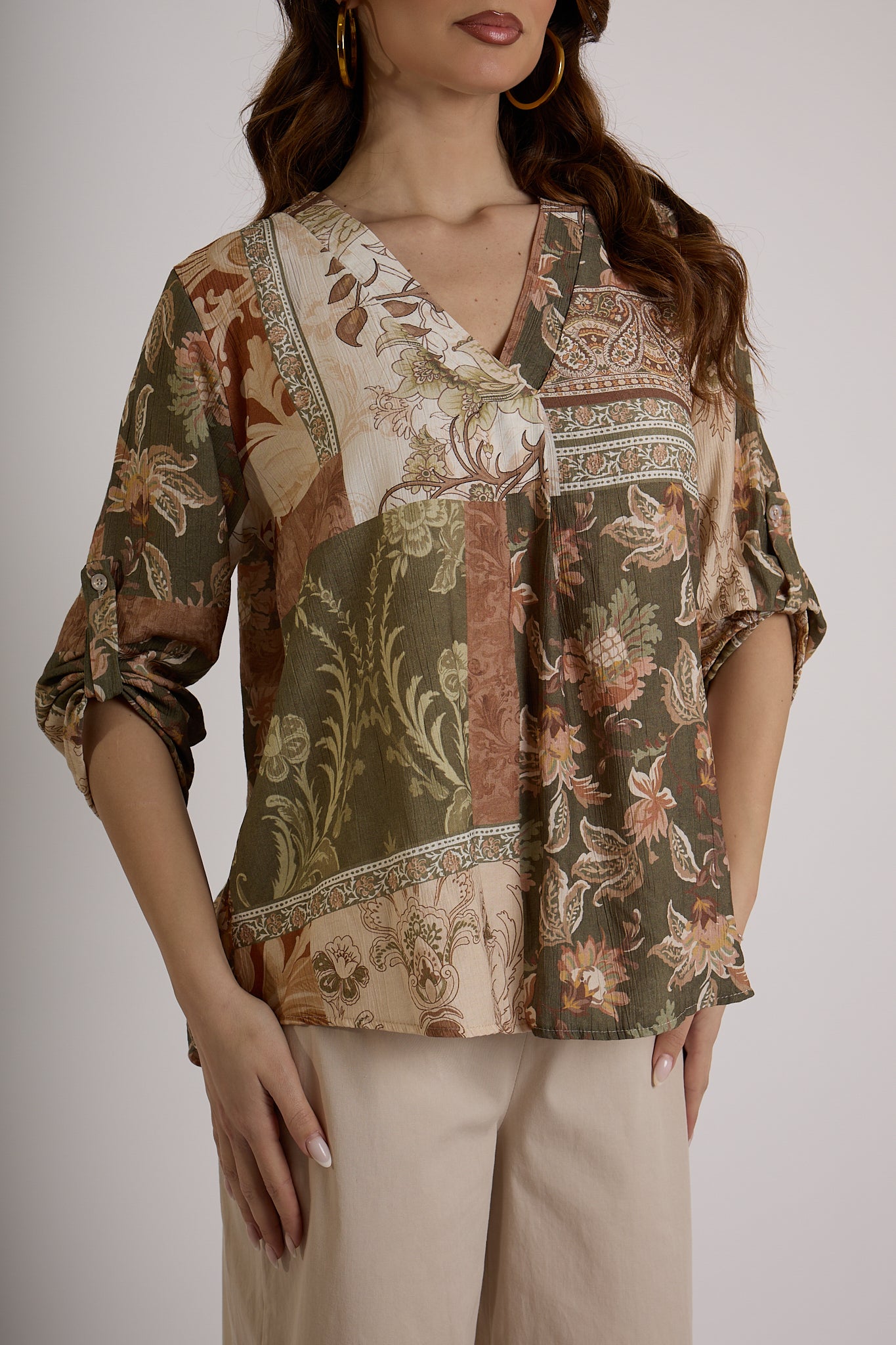 BLUSA FANTASIA|Colore:Militare