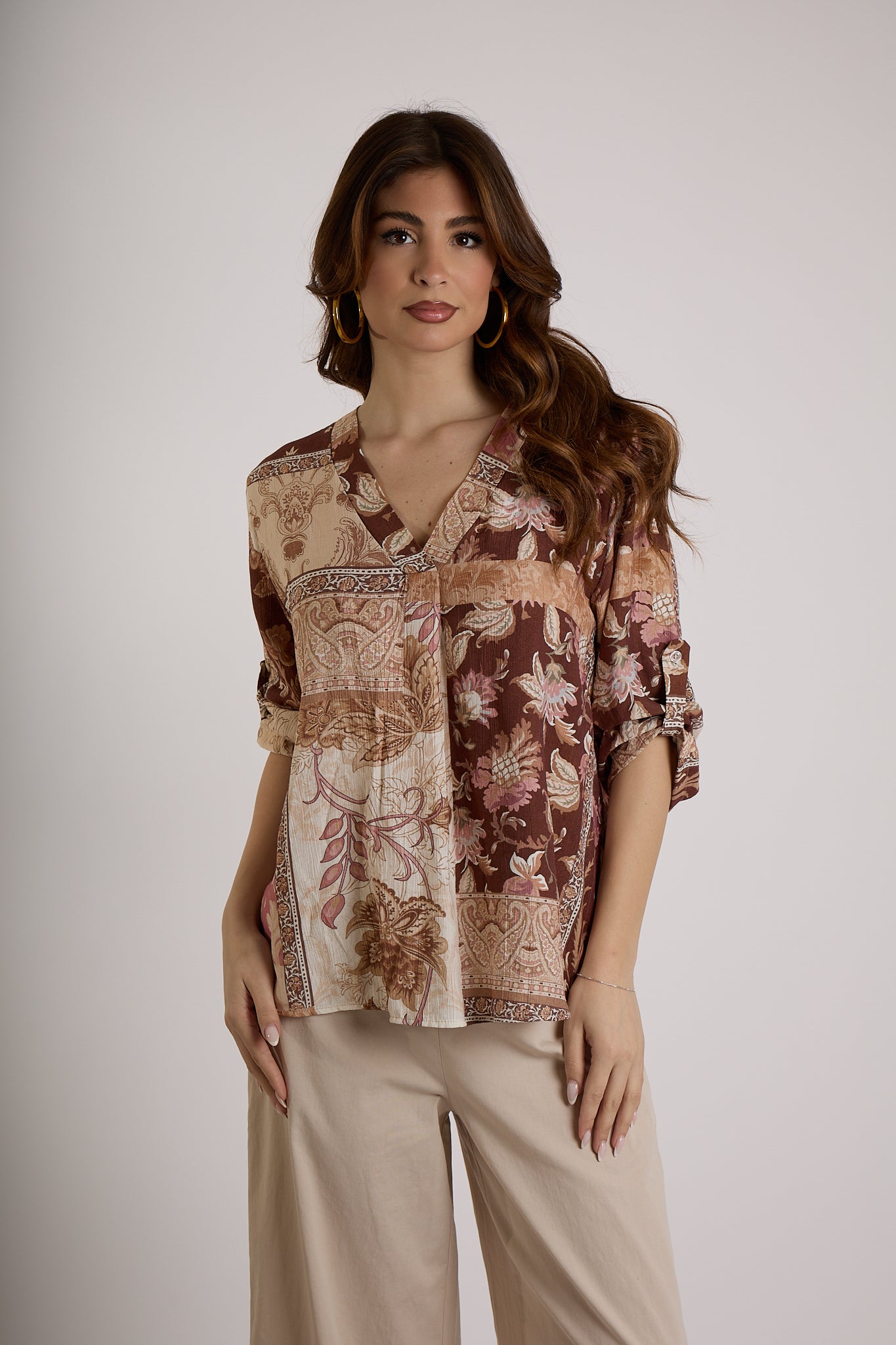 BLUSA FANTASIA|Colore:Cioccolato