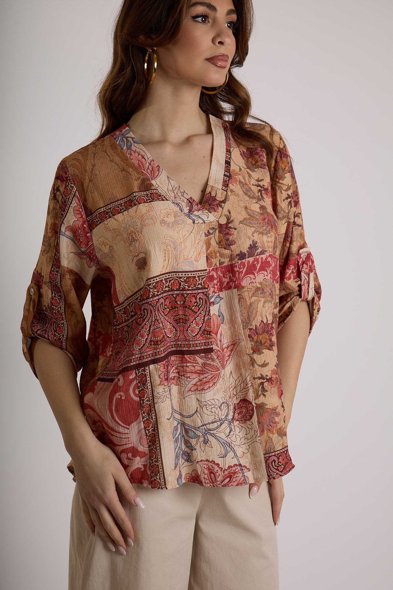 BLUSA FANTASIA|Colore:Sabbia