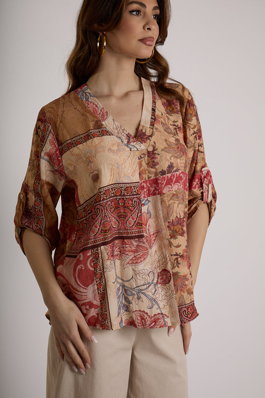 BLUSA FANTASIA|Colore:Sabbia