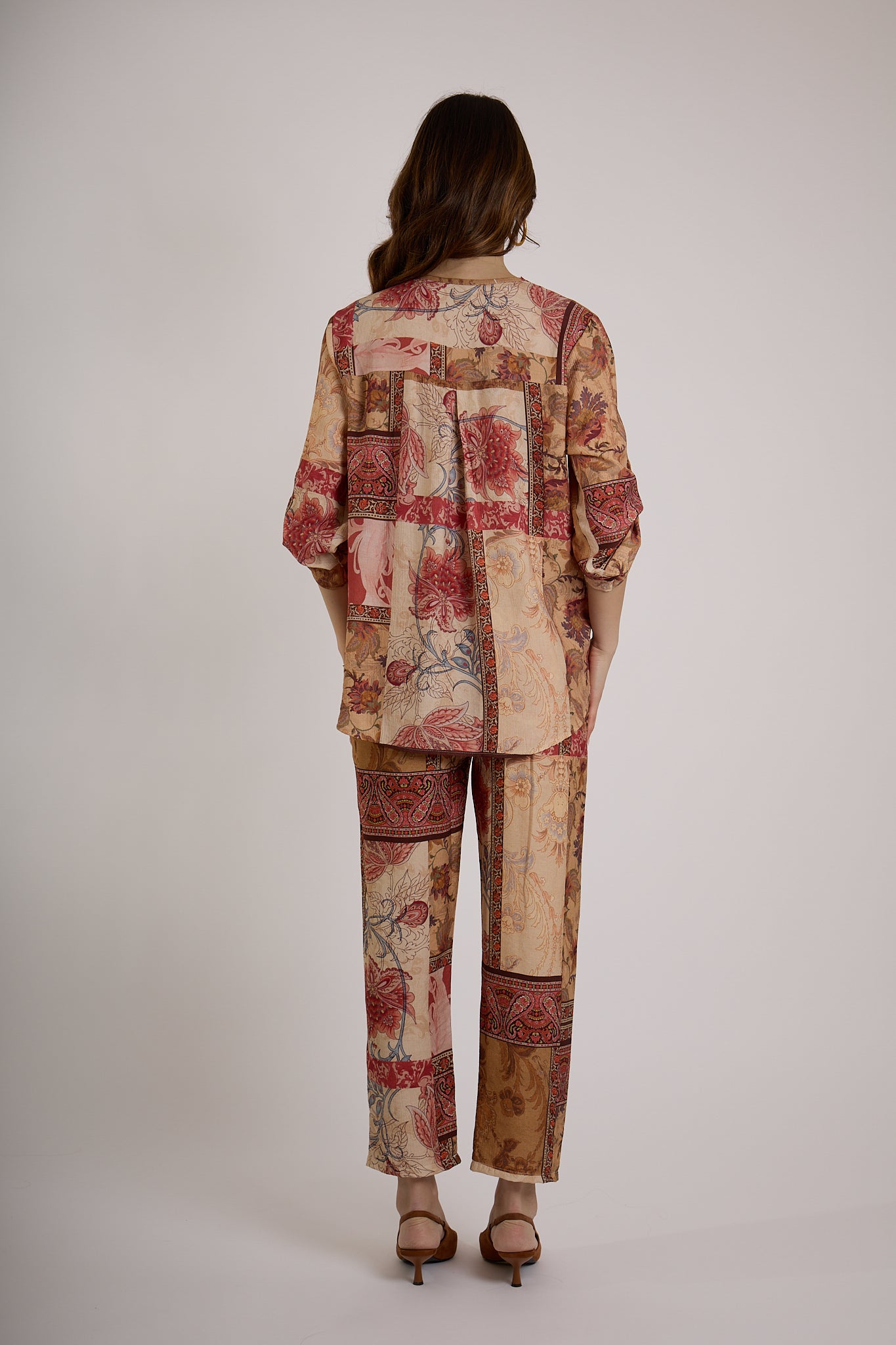 PANTALONE IN FANTASIA|Colore:Sabbia